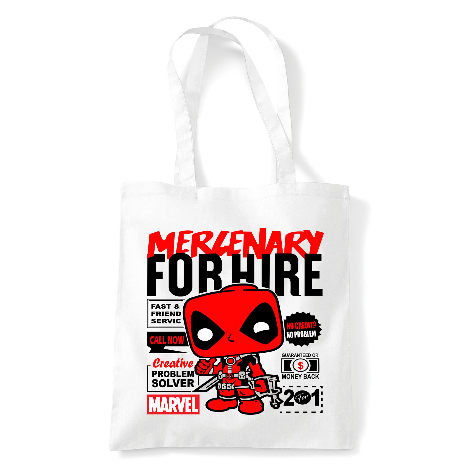 deadpool Fehér Shopper Vászontáska