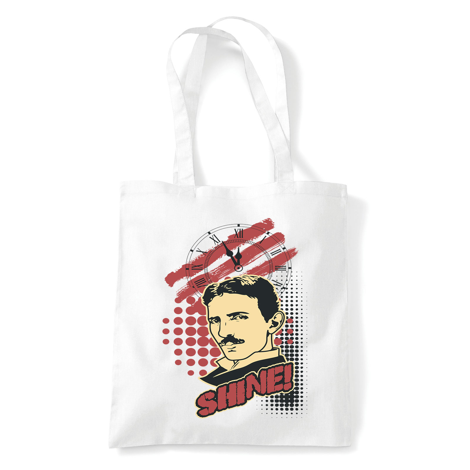 tesla shine Fehér Shopper Vászontáska