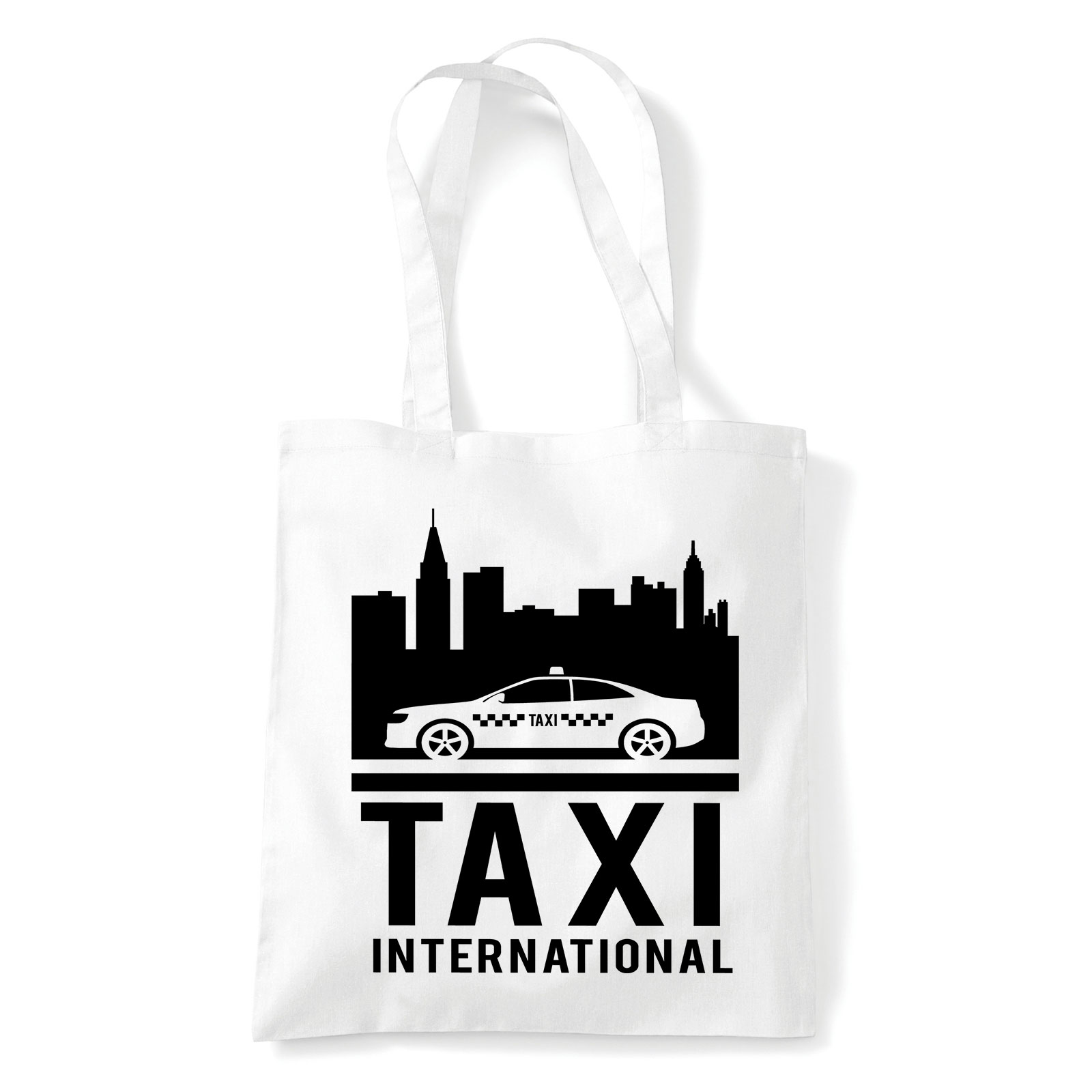 Taxis taxi Fehér Shopper Vászontáska