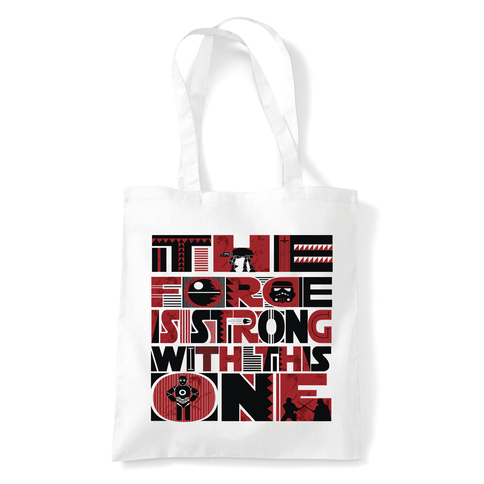 star wars force Fehér Shopper Vászontáska