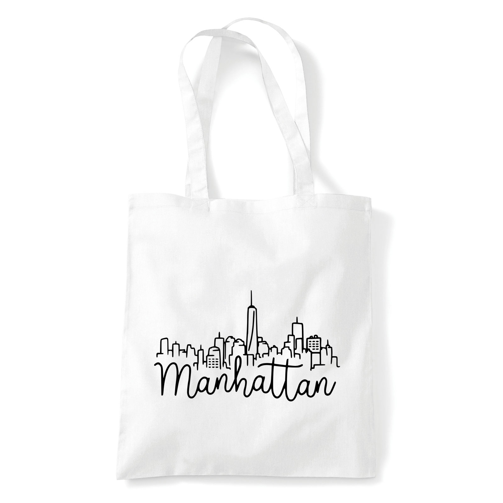 Manhattan Fehér Shopper Vászontáska