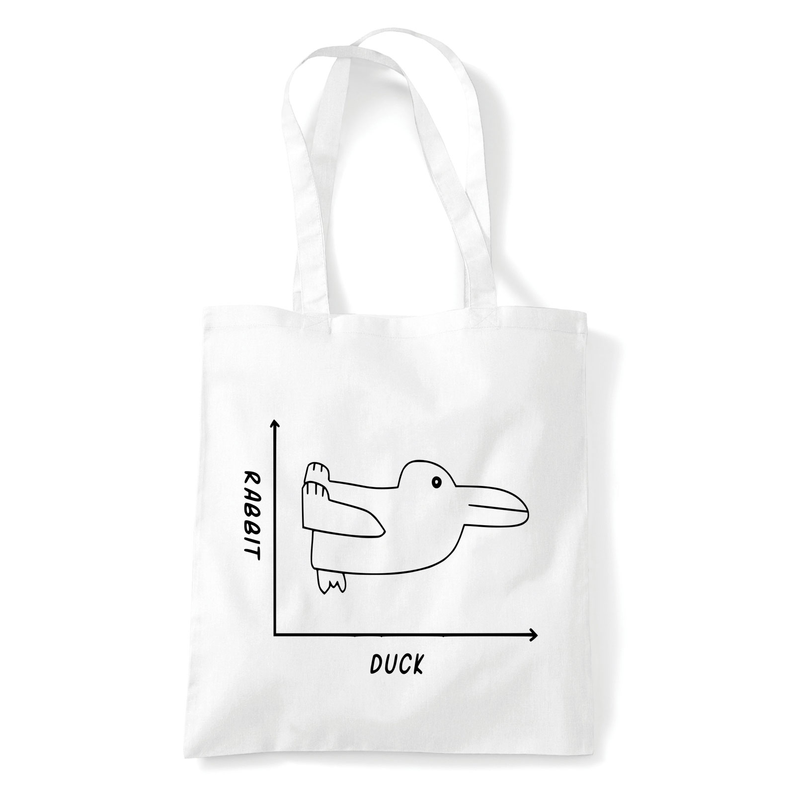 Vicces Nyúl Vagy Kacsa Fehér Shopper Vászontáska