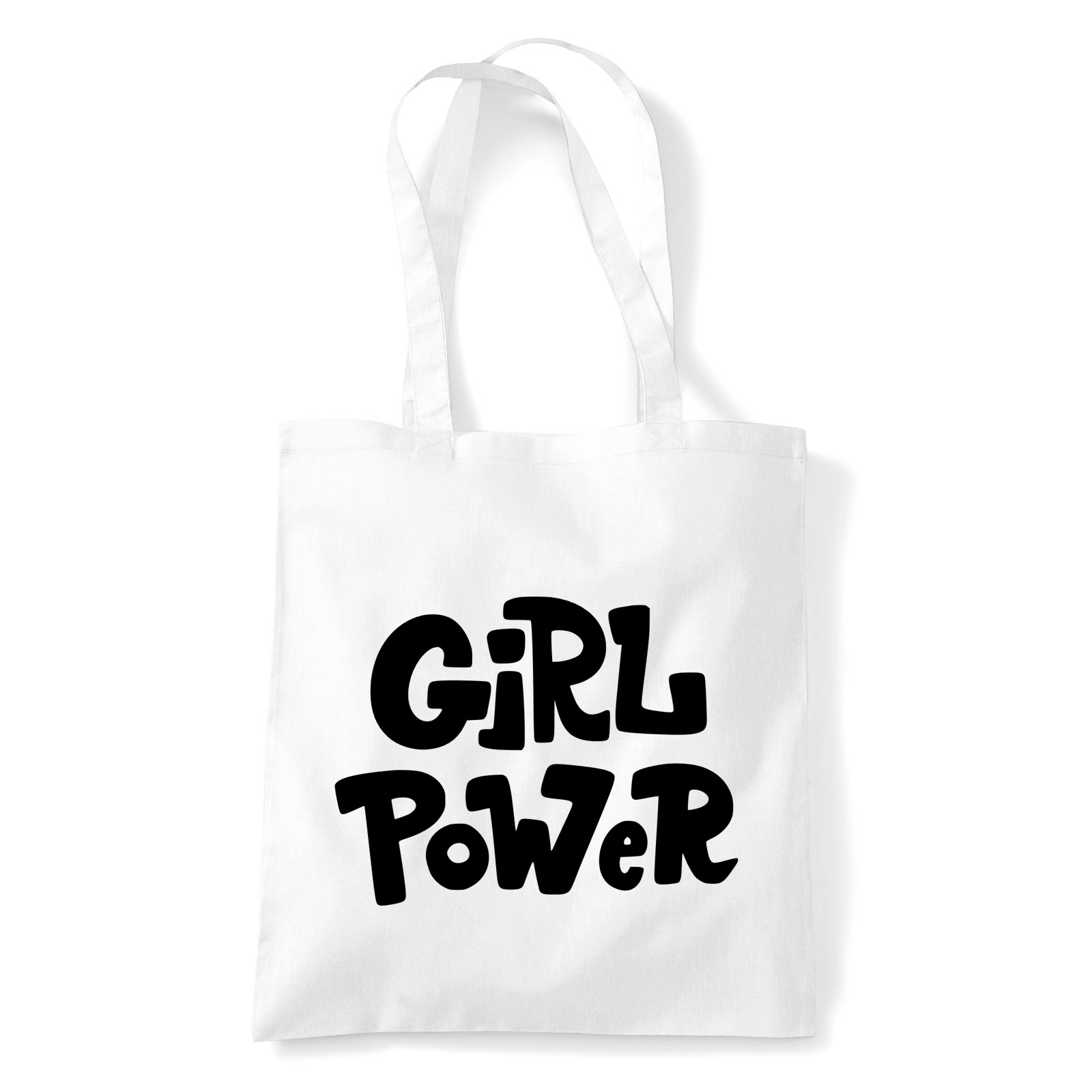 Girl Power Fehér Shopper Vászontáska