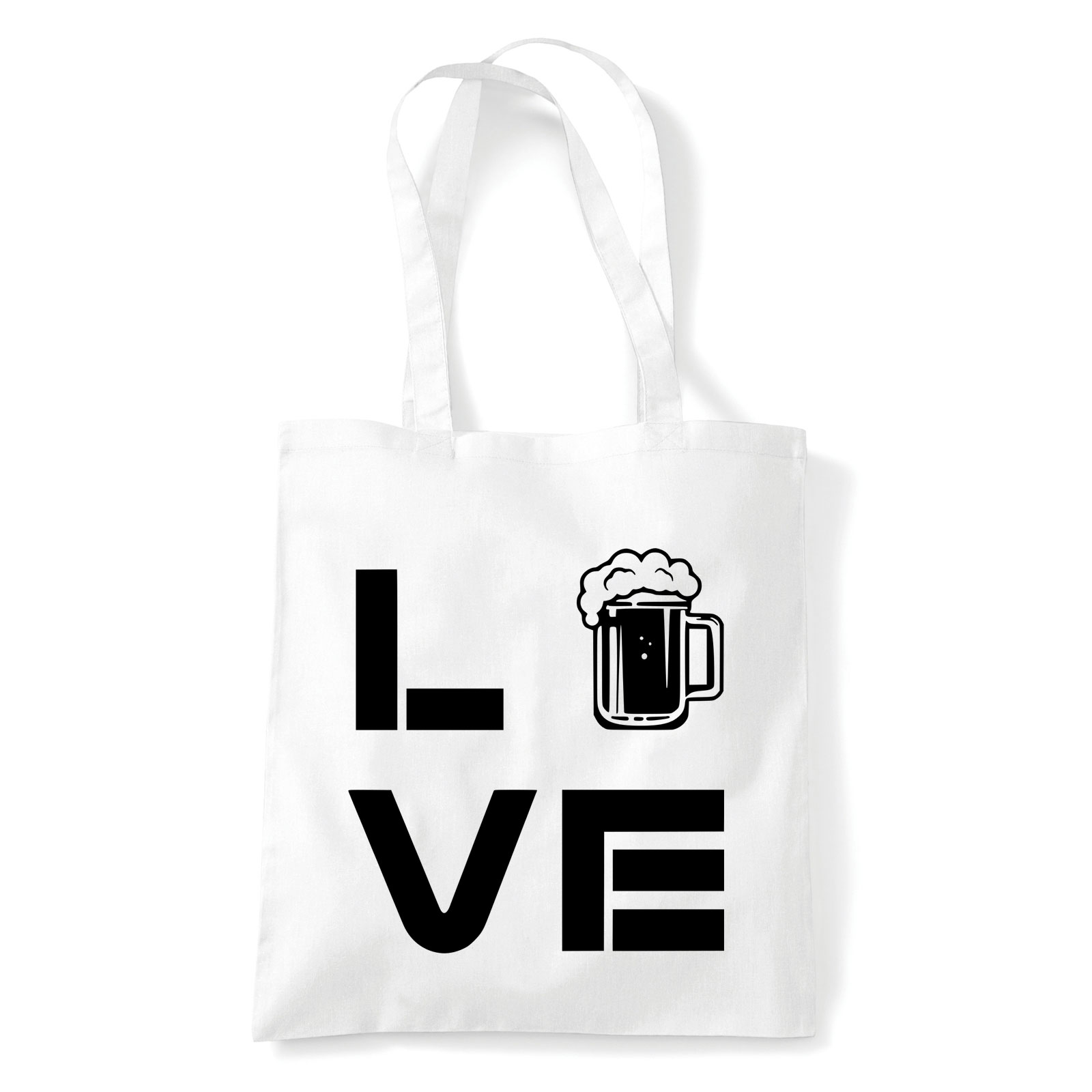 Vicces Sör Love alkohol Fehér Shopper Vászontáska