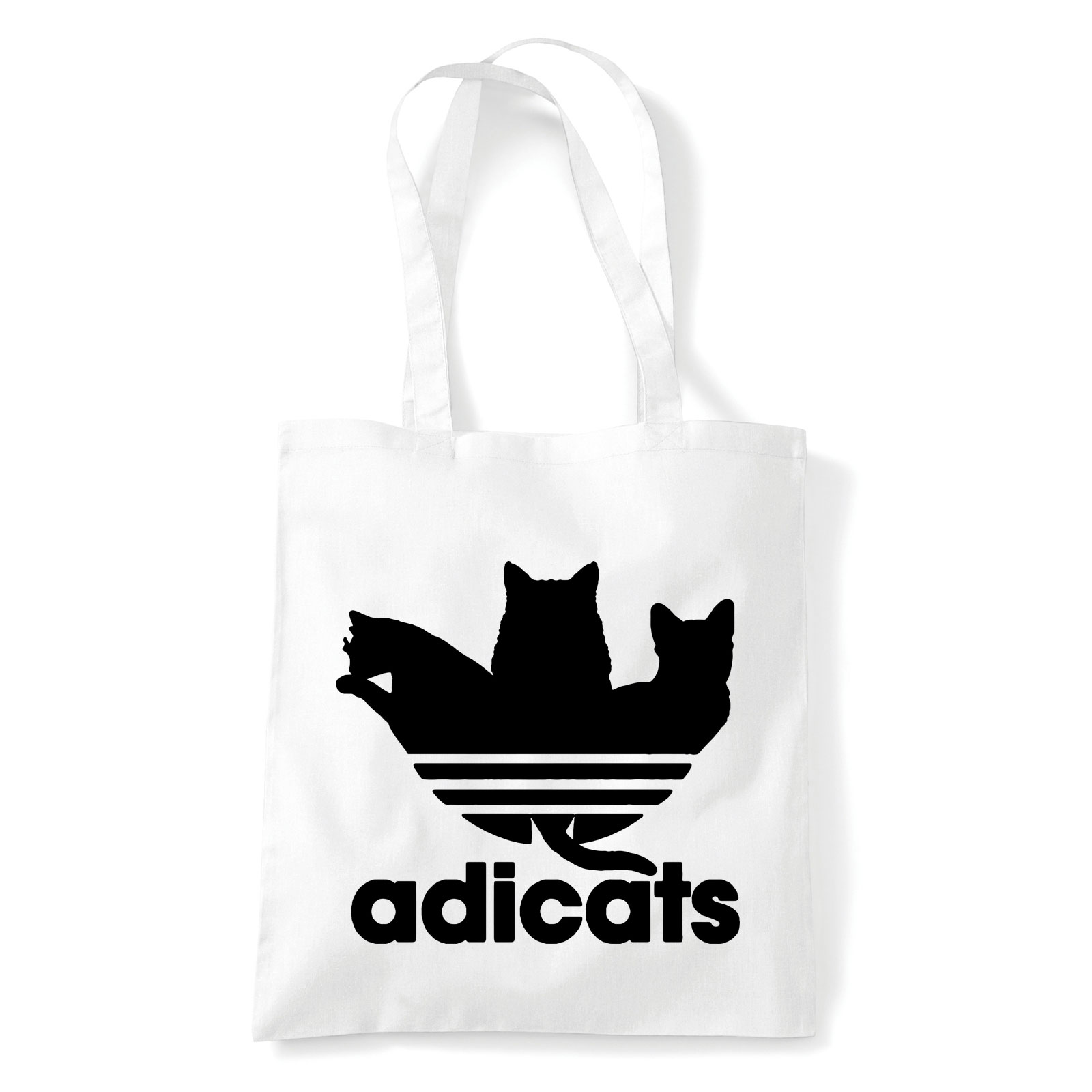 Adicats Cicás Macskás Fehér Shopper Vászontáska