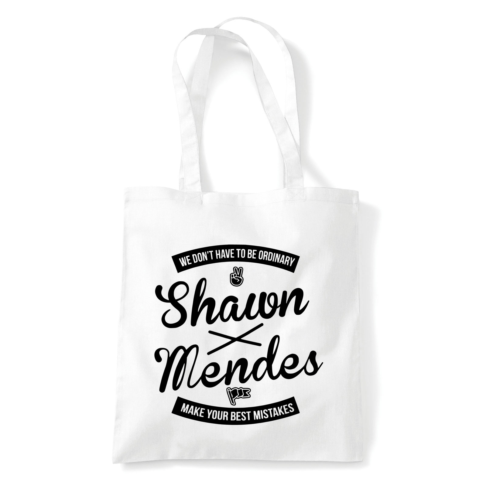 Shawn Mendes Fehér Shopper Vászontáska