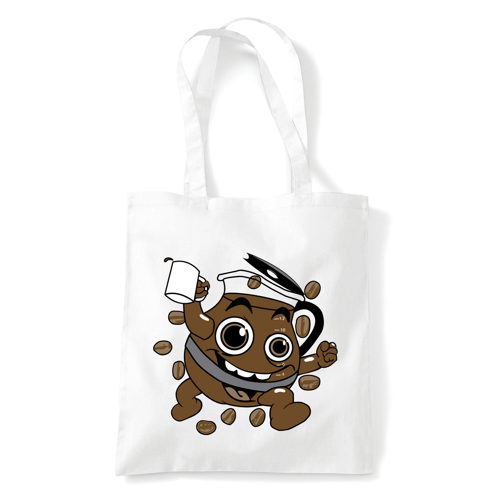 Kávés Fehér Shopper Vászontáska