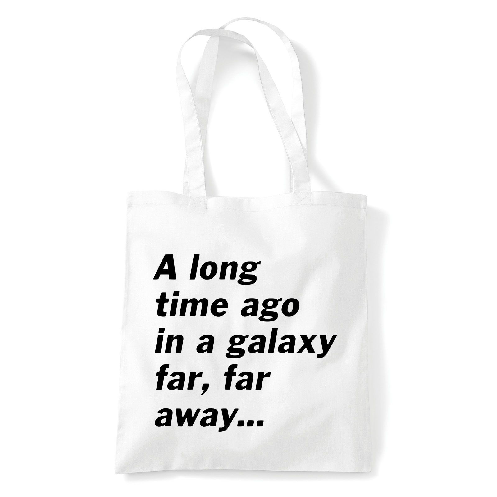 Star Wars Intro Long Time Ago In A Galaxy Fehér Shopper Vászontáska