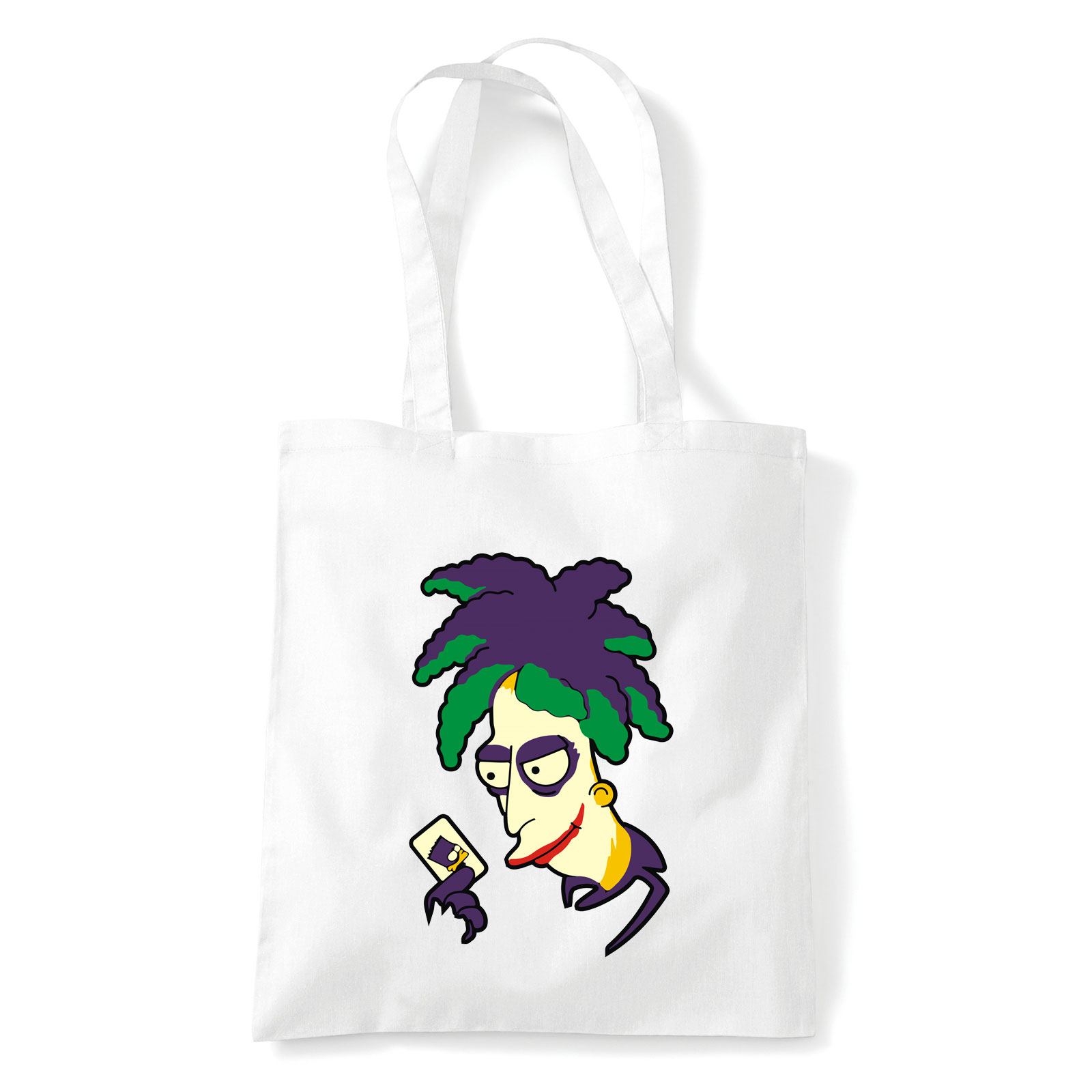 Joker Balfék Bob Simpson Család Fehér Shopper Vászontáska