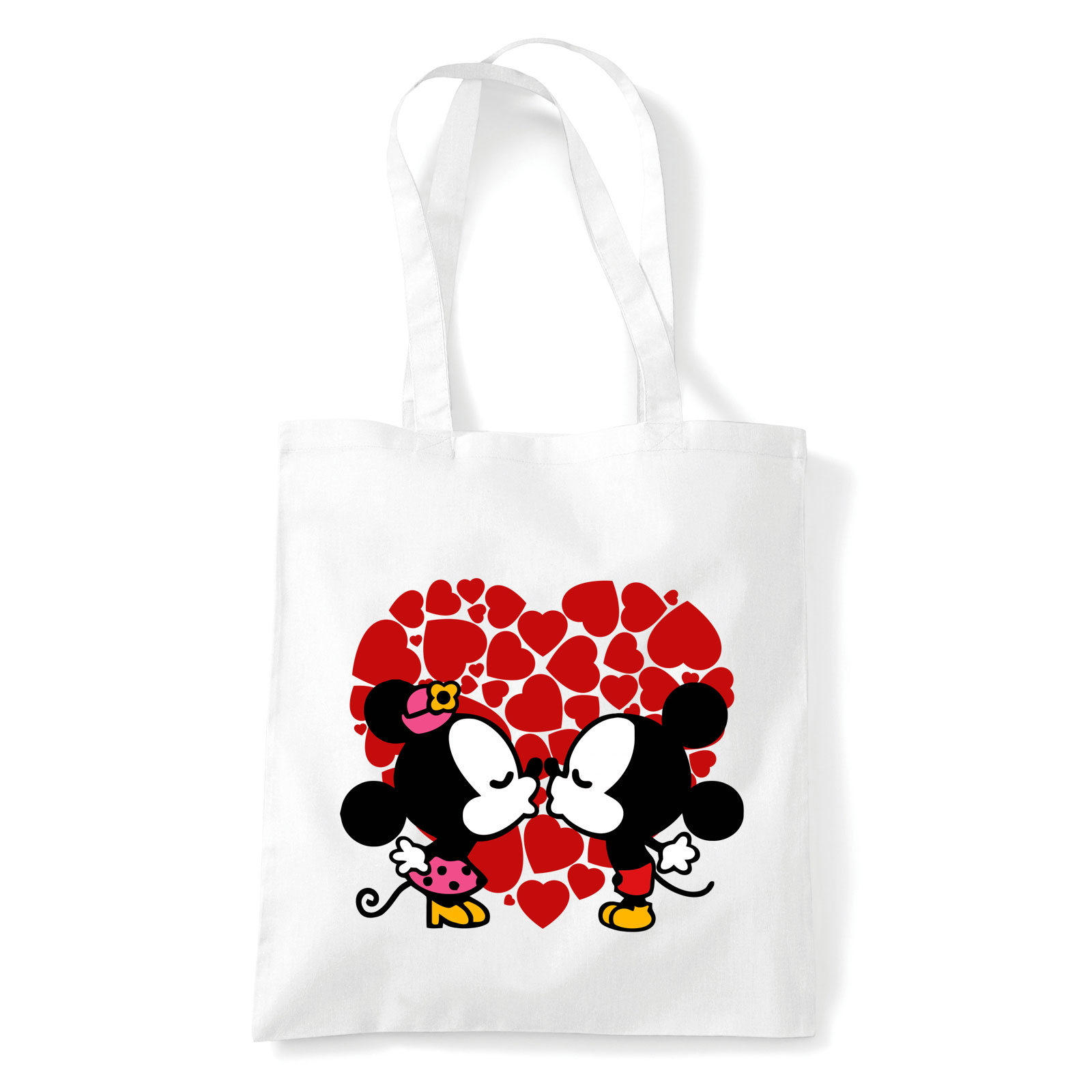 Mickey És Minnie Egér Love Fehér Shopper Vászontáska