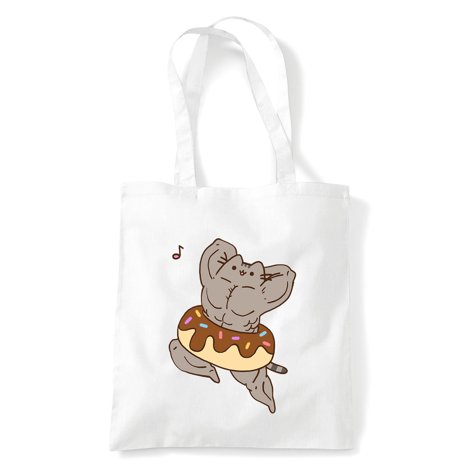 Izmos Pusheen Macska Macskás Fehér Shopper Vászontáska