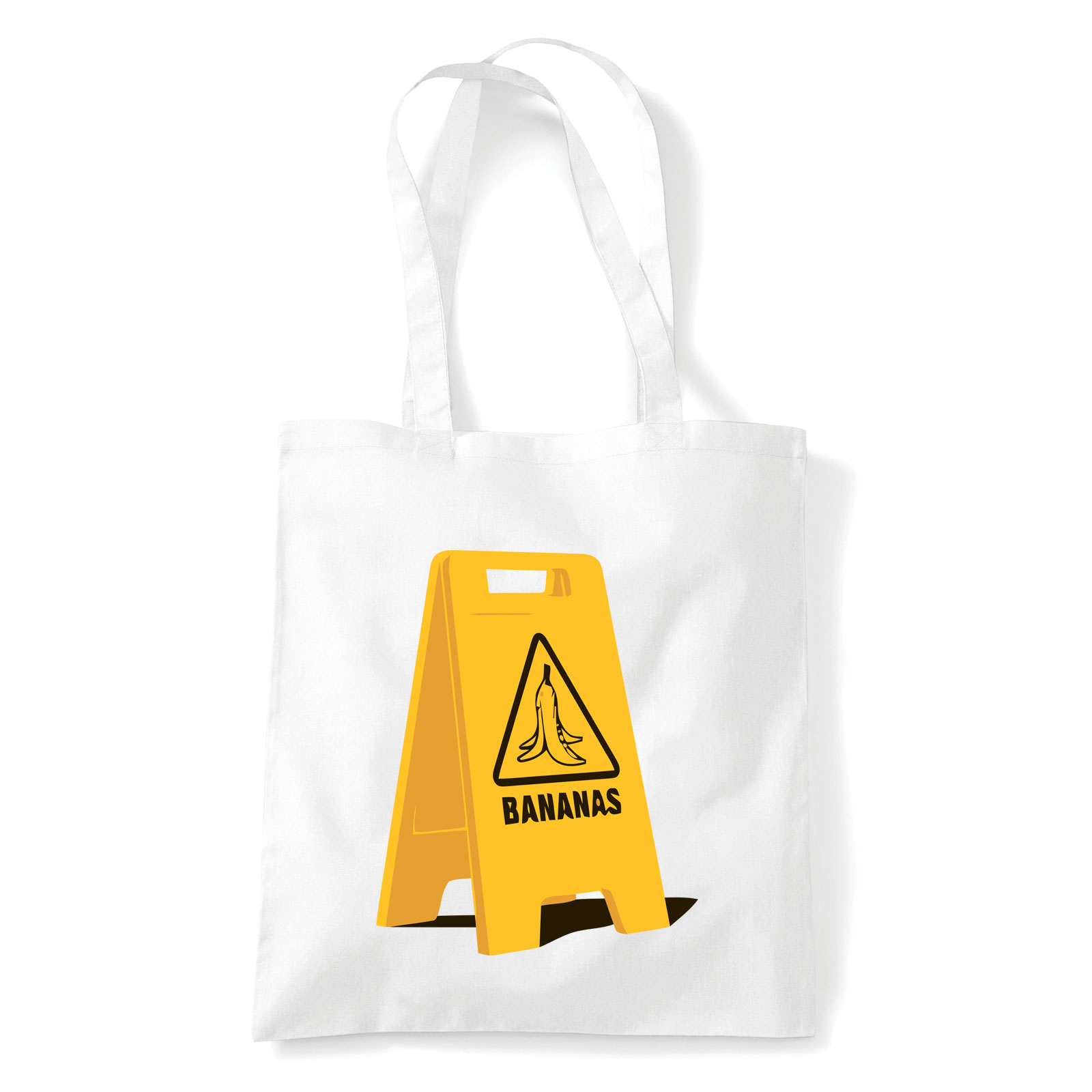 Csúszós Banán Tábla Fehér Shopper Vászontáska