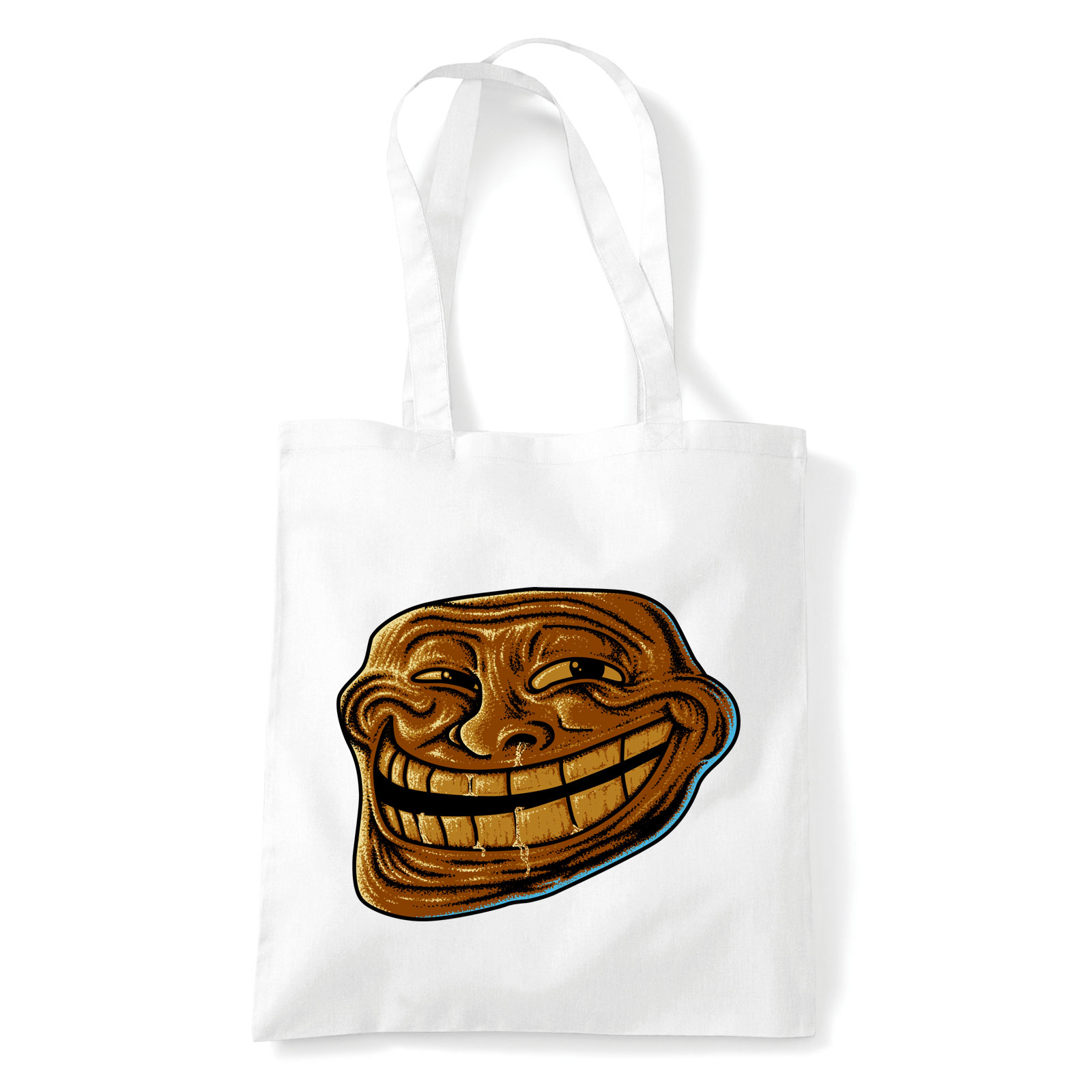 Meme Face Mém Arc Fehér Shopper Vászontáska