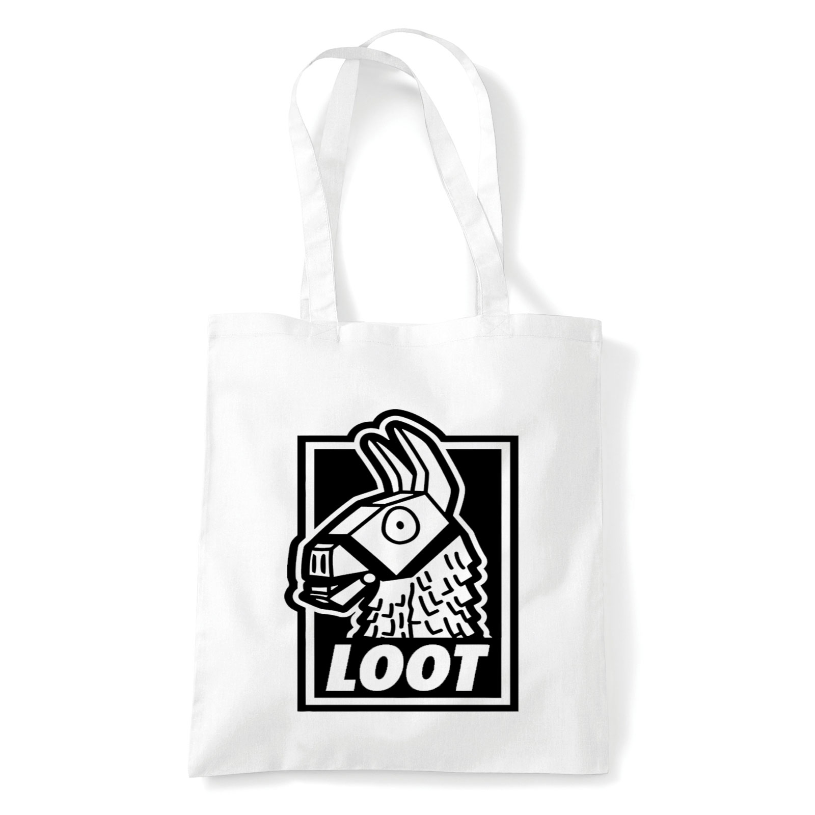 Fortnite loot láma Fehér Shopper Vászontáska