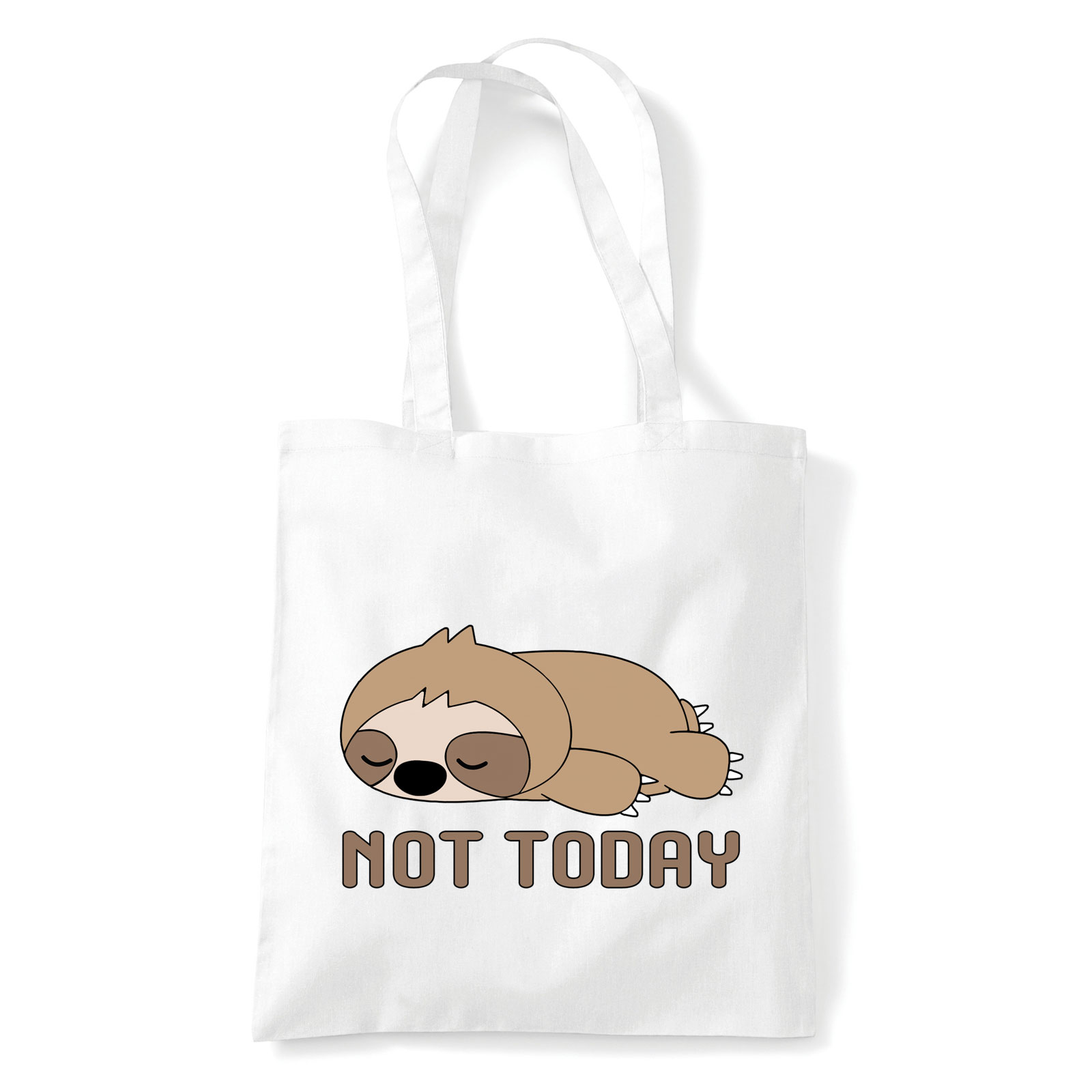 lusta lajhár not today Fehér Shopper Vászontáska