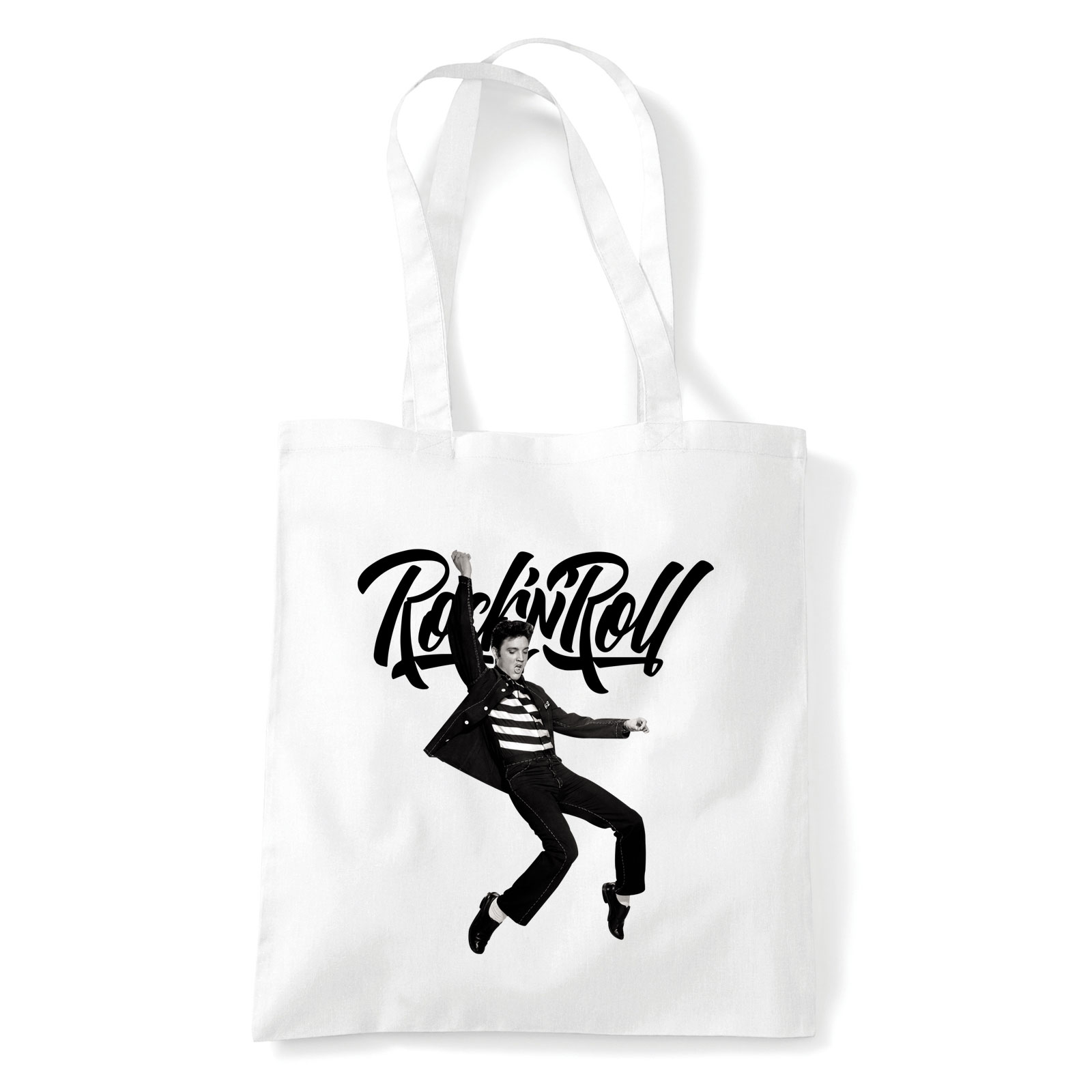 rock n roll elvis presley Fehér Shopper Vászontáska
