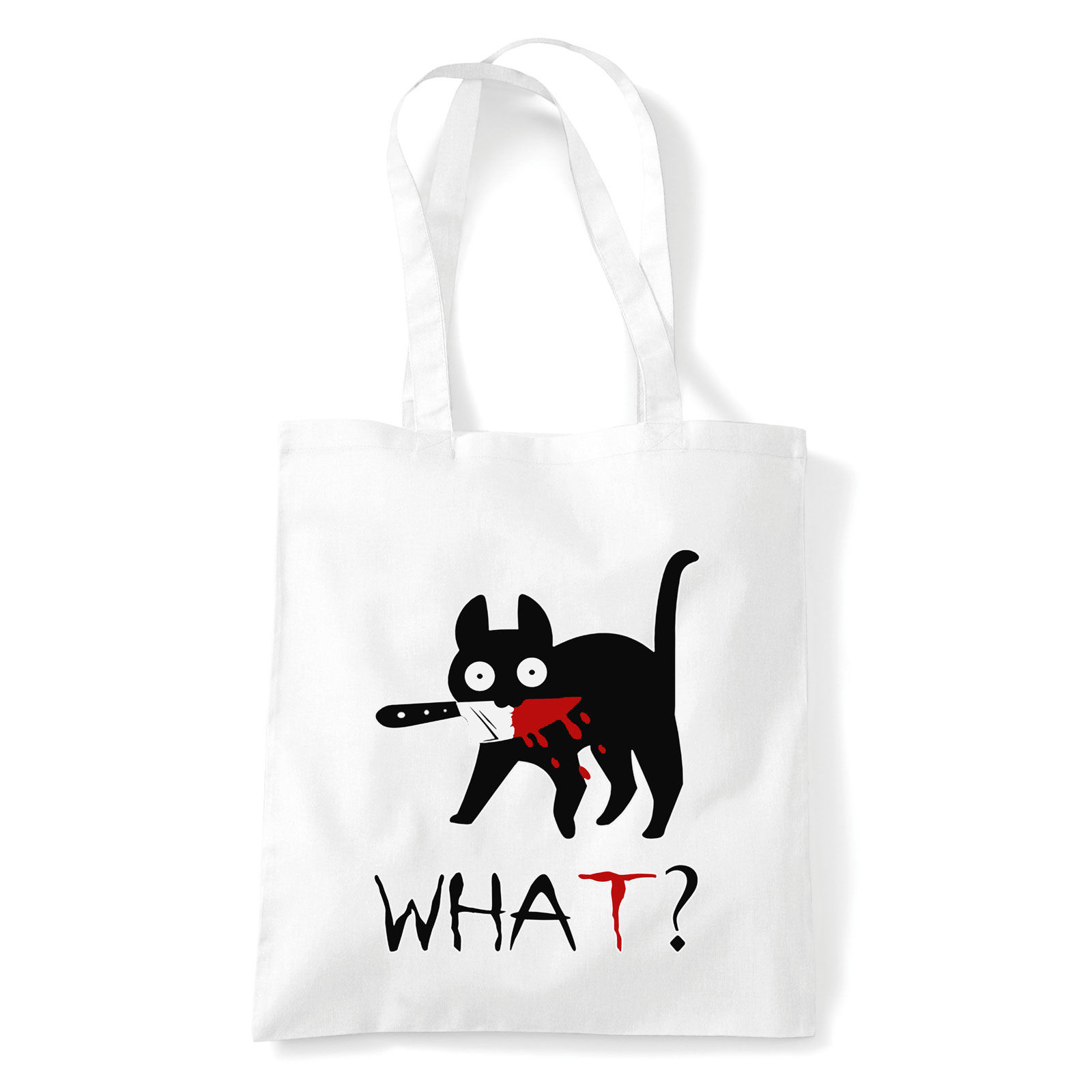 macska macskás cicás Fehér Shopper Vászontáska