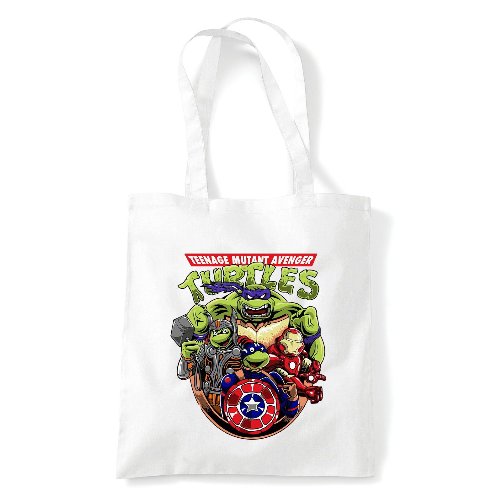 tini ninja teknőcök tmnt avengers Fehér Shopper Vászontáska