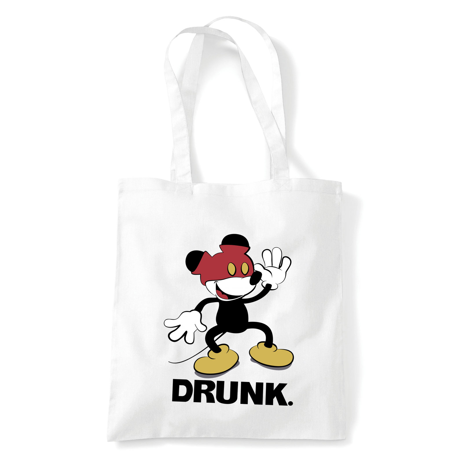 mickey egér részeg Fehér Shopper Vászontáska