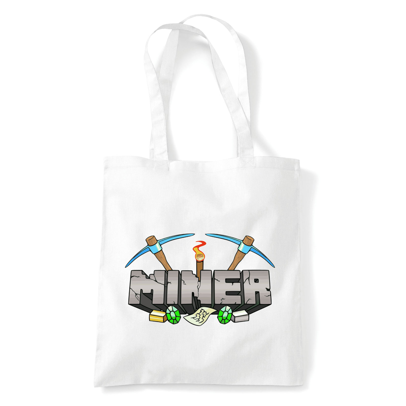 minecraft Fehér Shopper Vászontáska