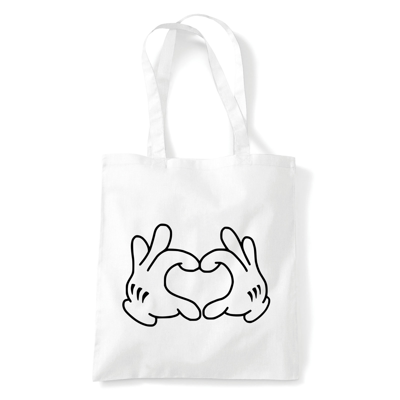 Mickey Egér kesztyű love Fehér Shopper Vászontáska