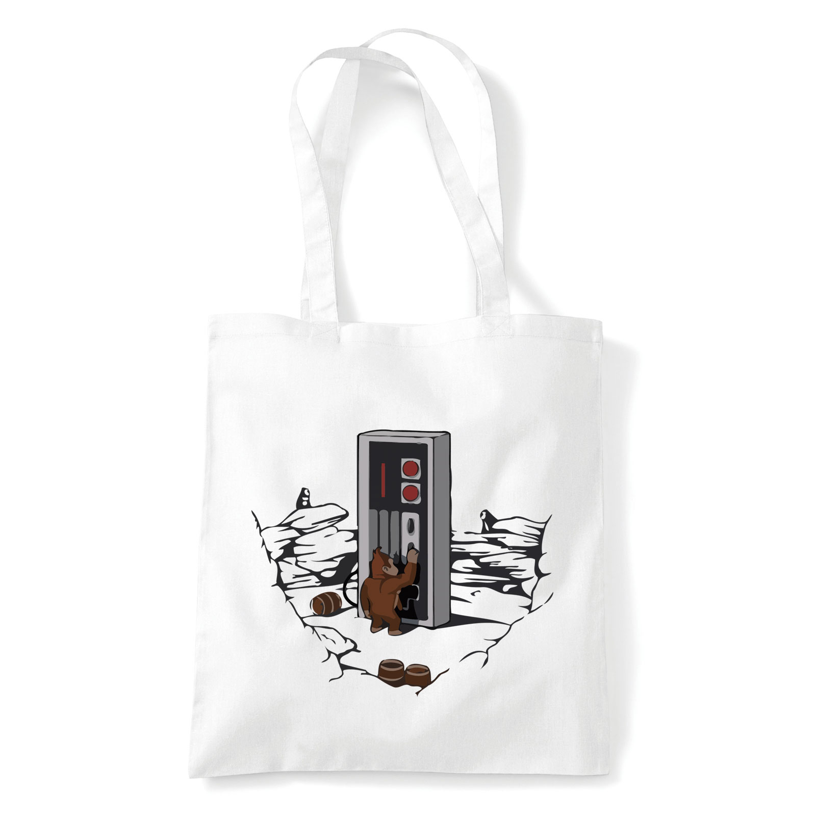 gamer odüsszeia donkey kong Fehér Shopper Vászontáska