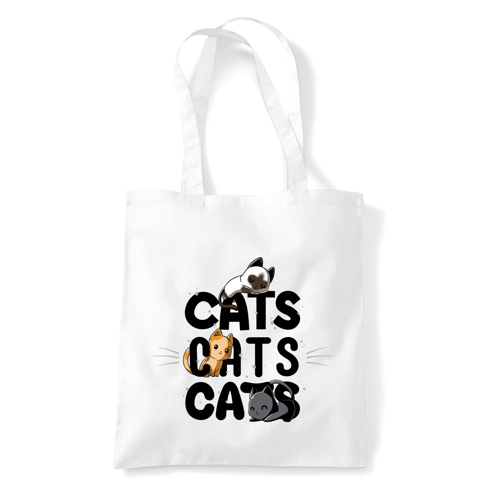 macskák macskás cicás Fehér Shopper Vászontáska