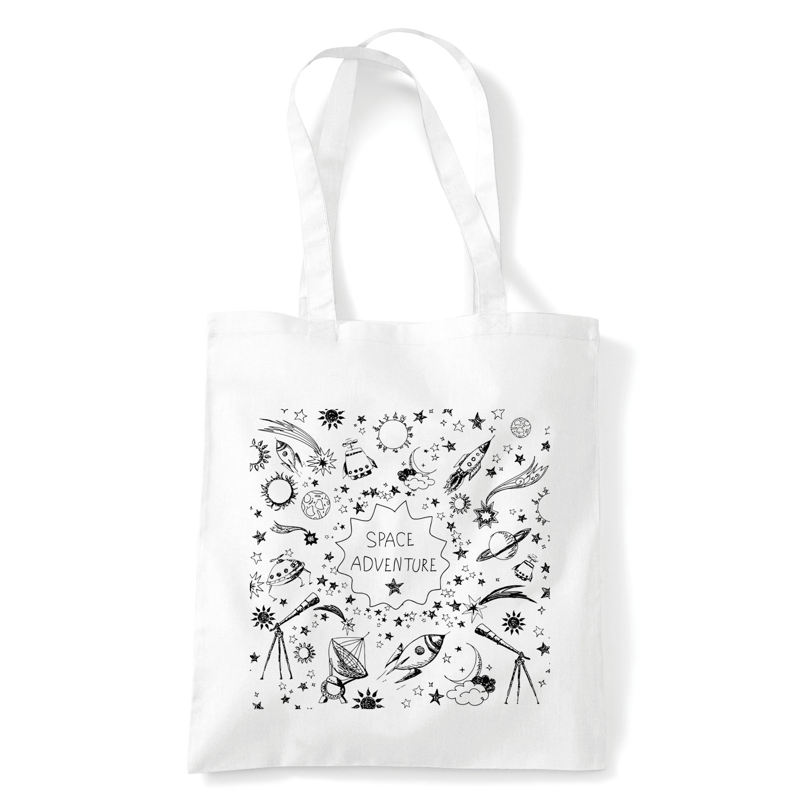 csillagászat űr csillagok Fehér Shopper Vászontáska