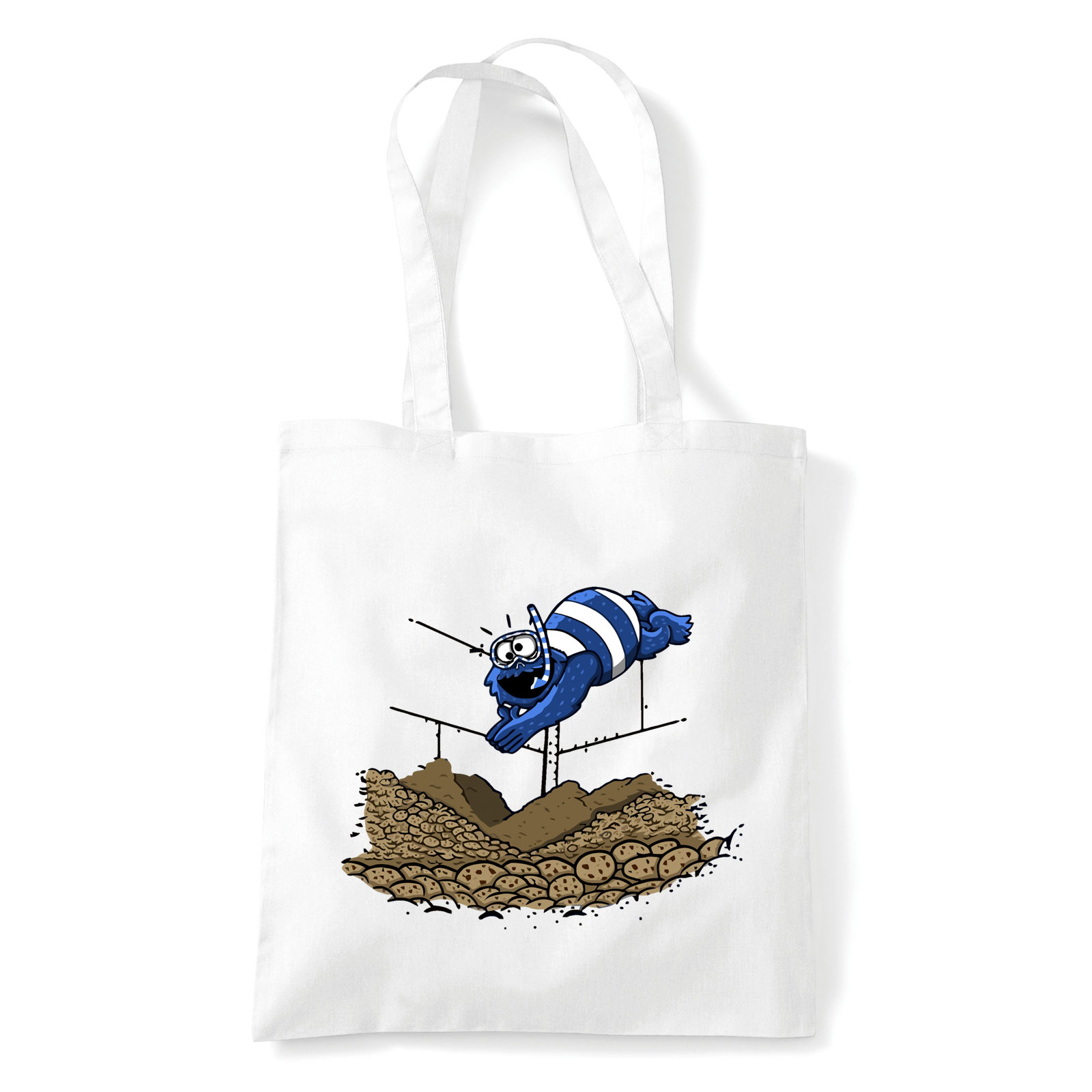 sütiszörny Fehér Shopper Vászontáska