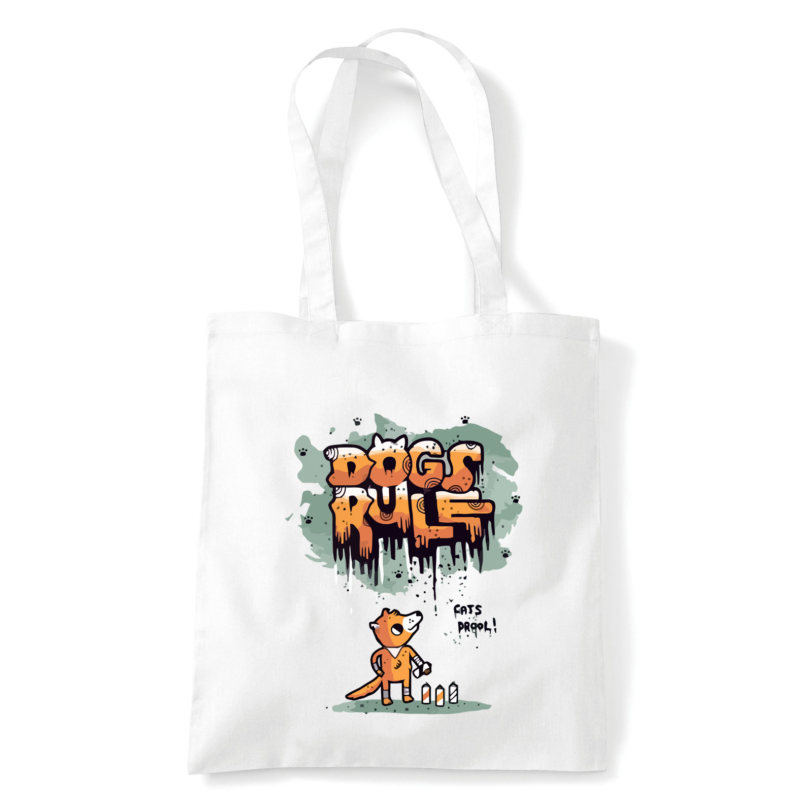dogs rule kutya kutyás Fehér Shopper Vászontáska