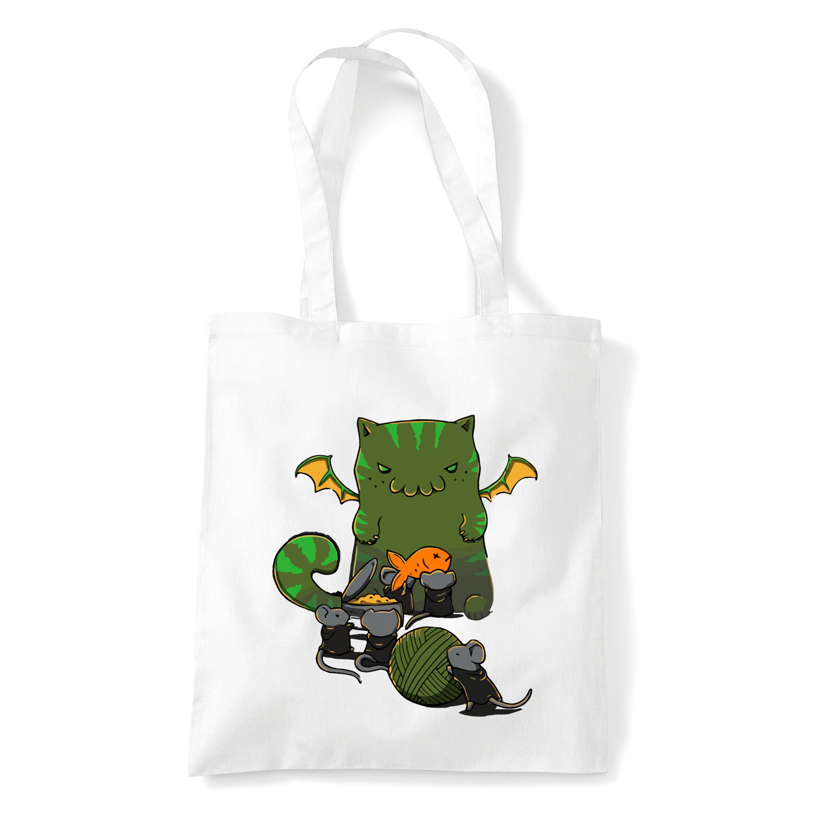 chutulu lovecraft macsa macskás cica Fehér Shopper Vászontáska