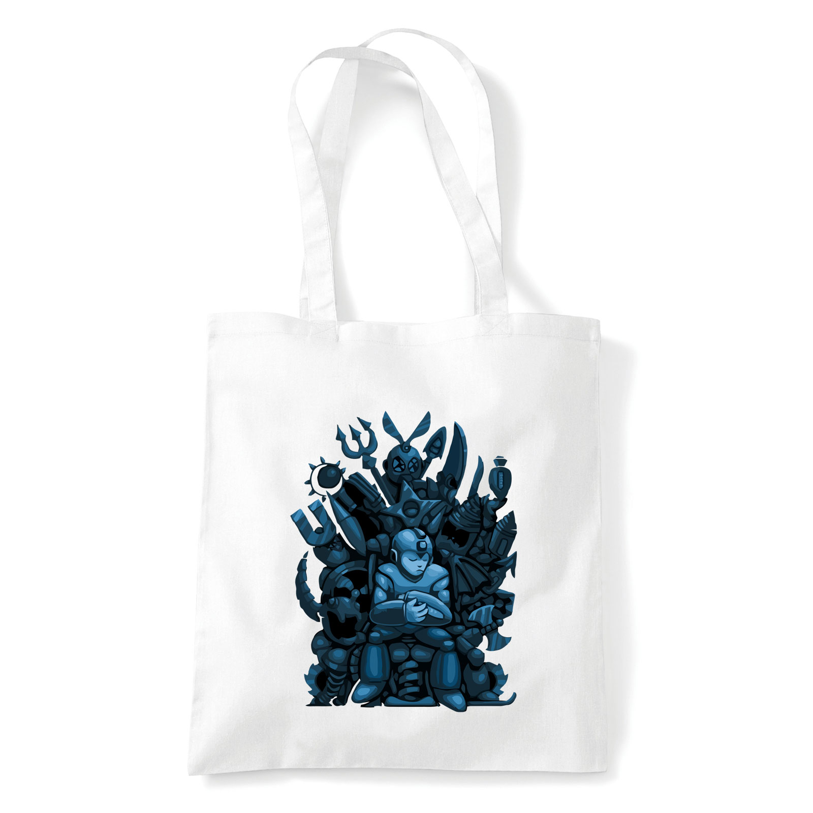Megamen Fehér Shopper Vászontáska