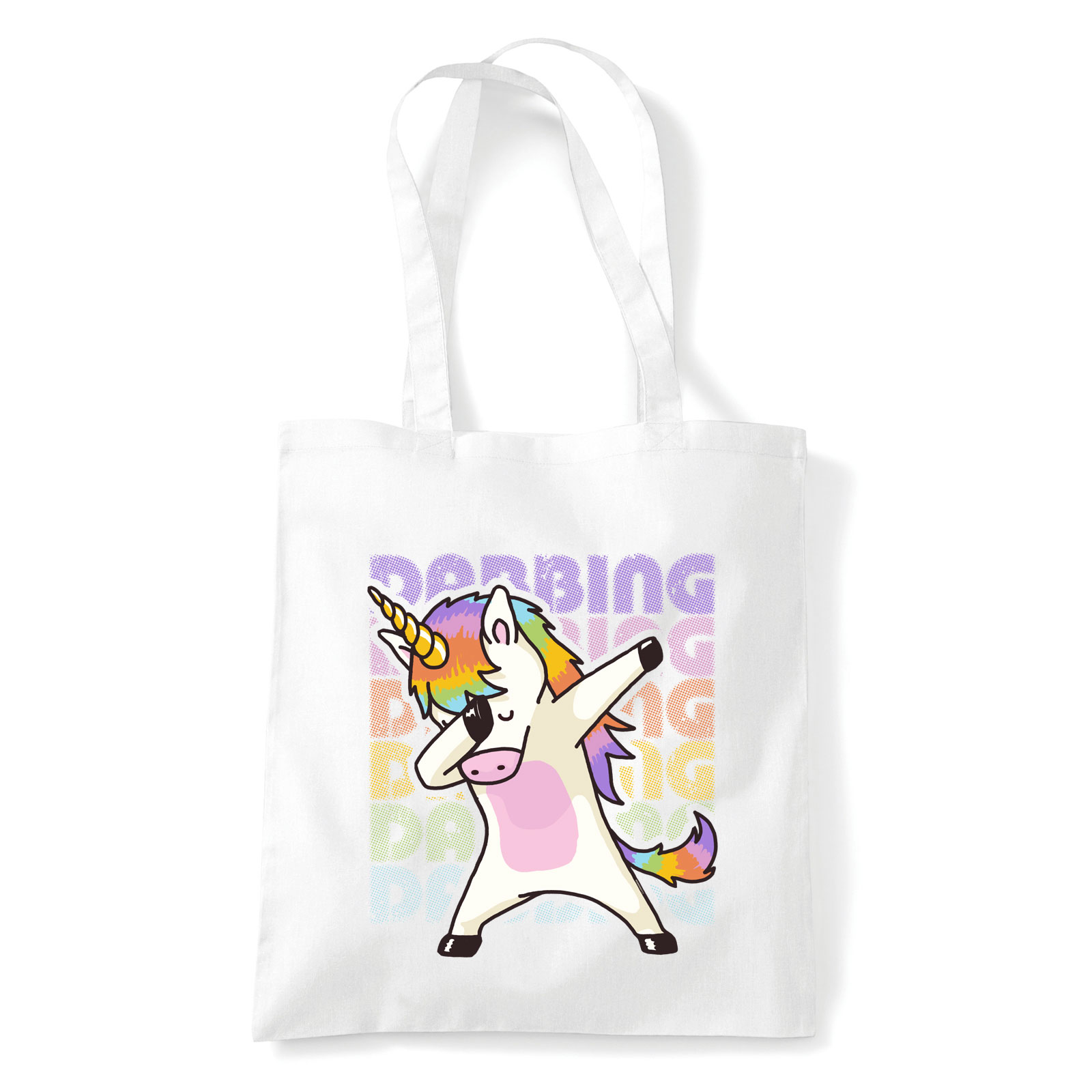 dabbing unikornis unicorn Fehér Shopper Vászontáska