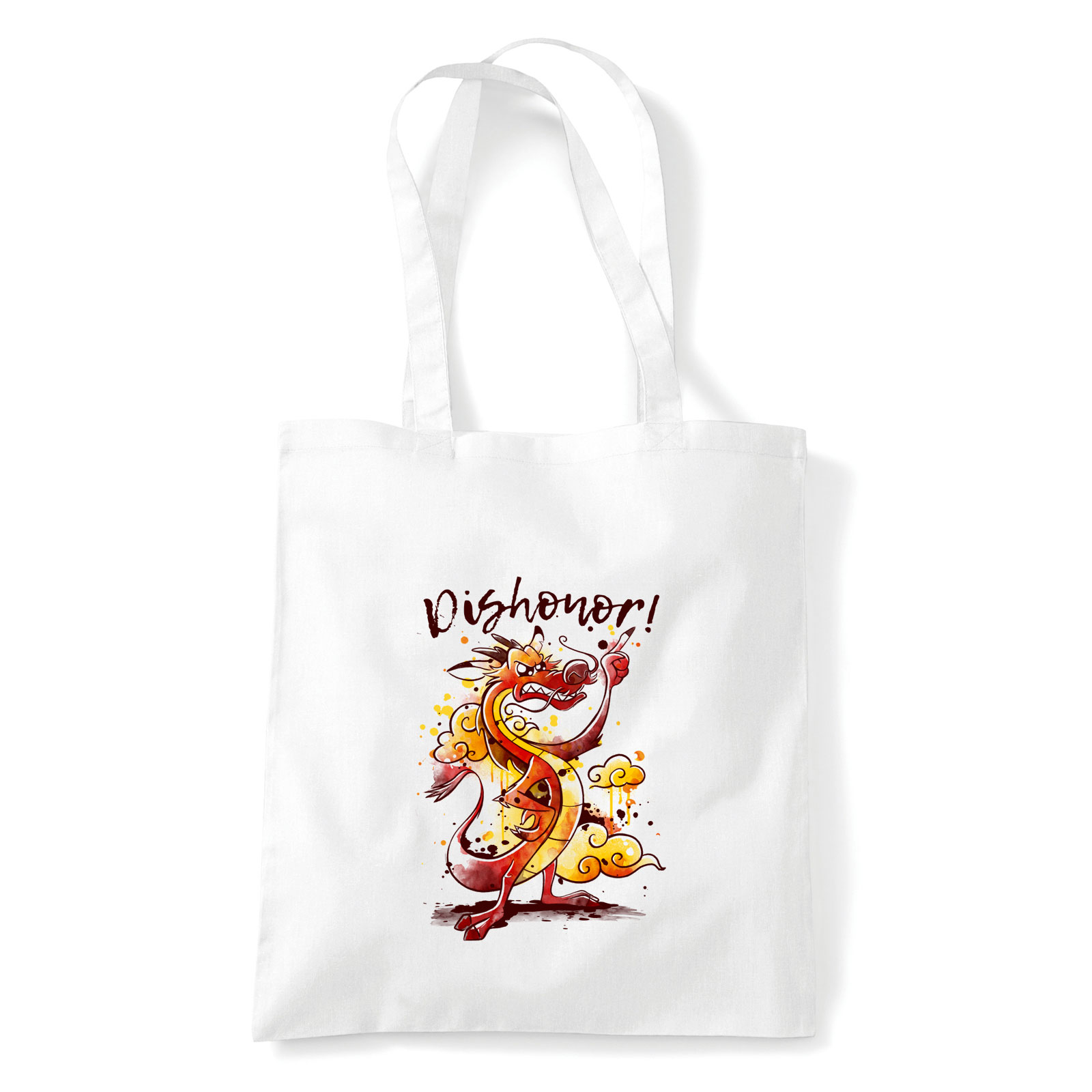 dishonor mulán sárkány Fehér Shopper Vászontáska