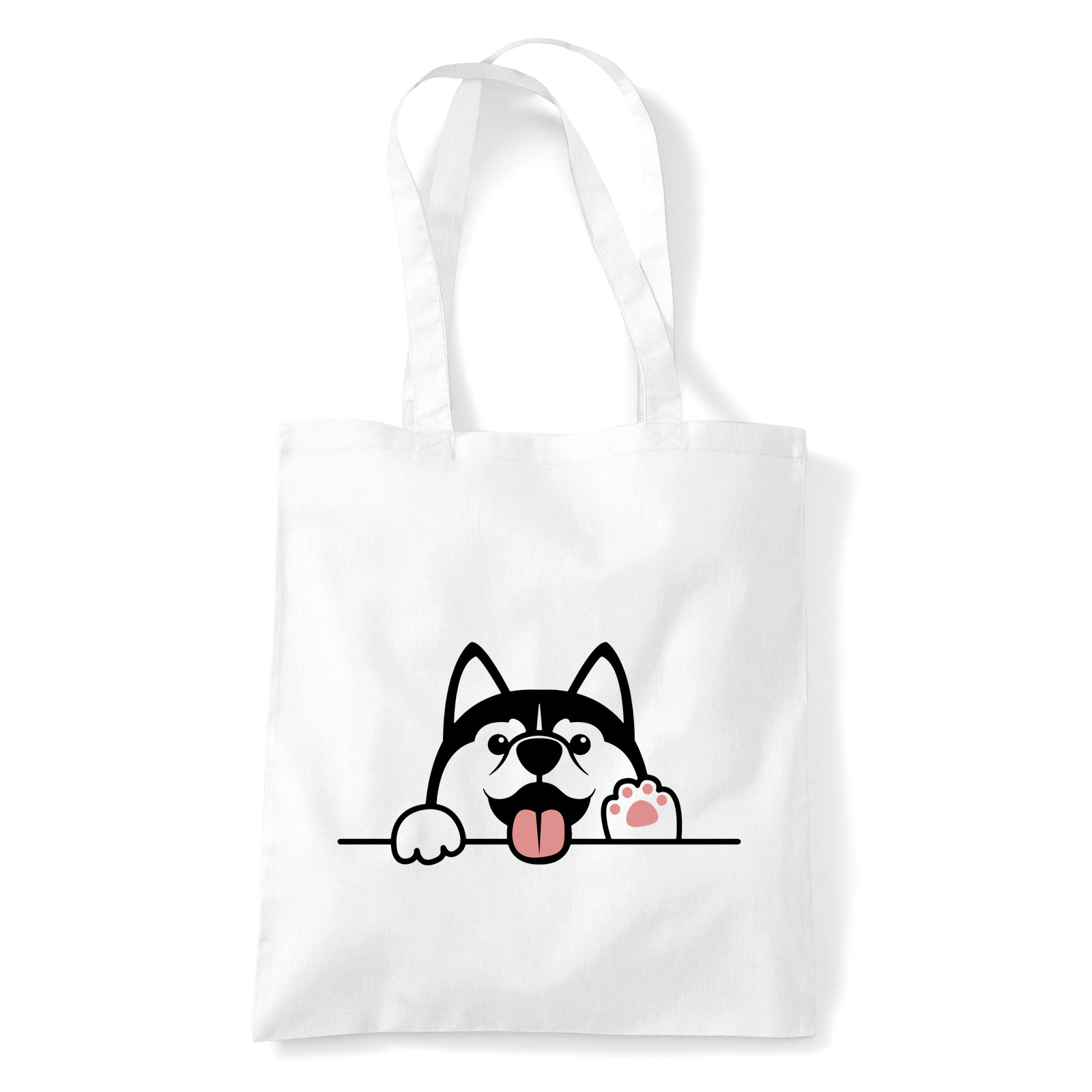 husky kutya Fehér Shopper Vászontáska