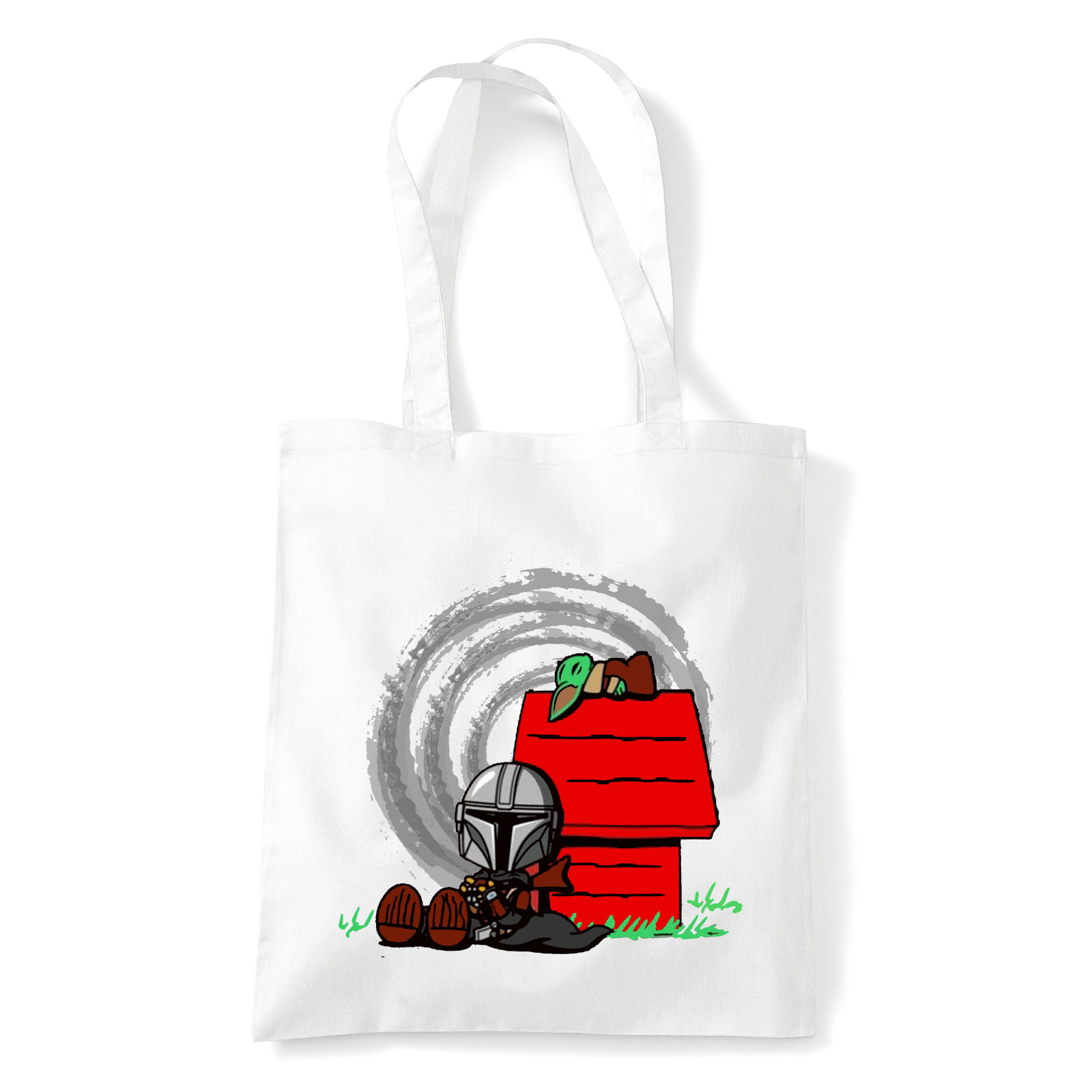 a mandalorian baba yoda baby yoda Fehér Shopper Vászontáska