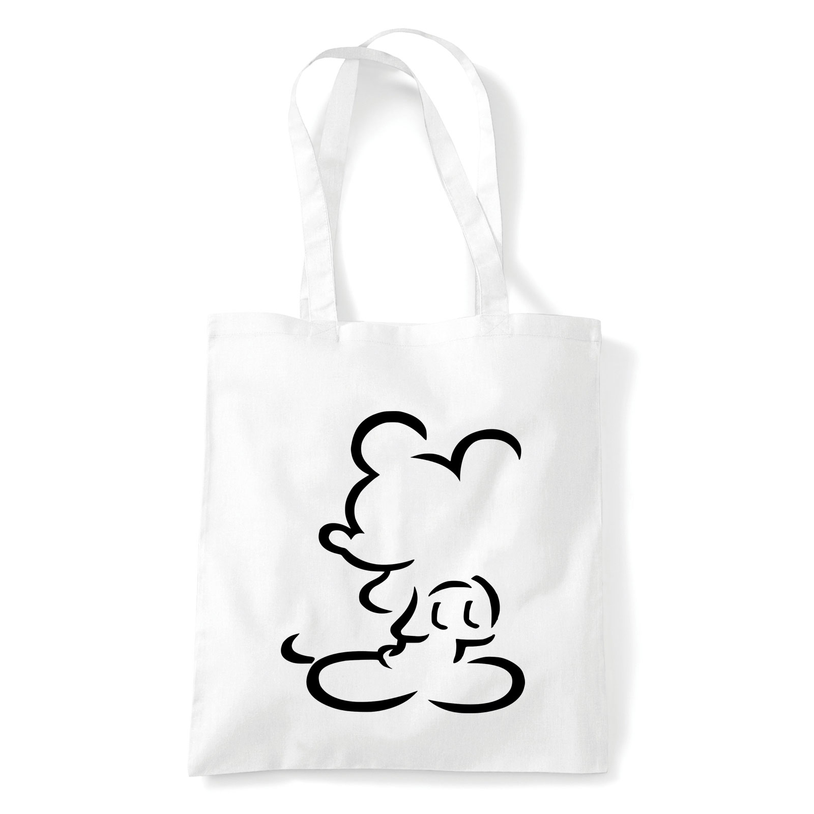 mickey egér outline Fehér Shopper Vászontáska
