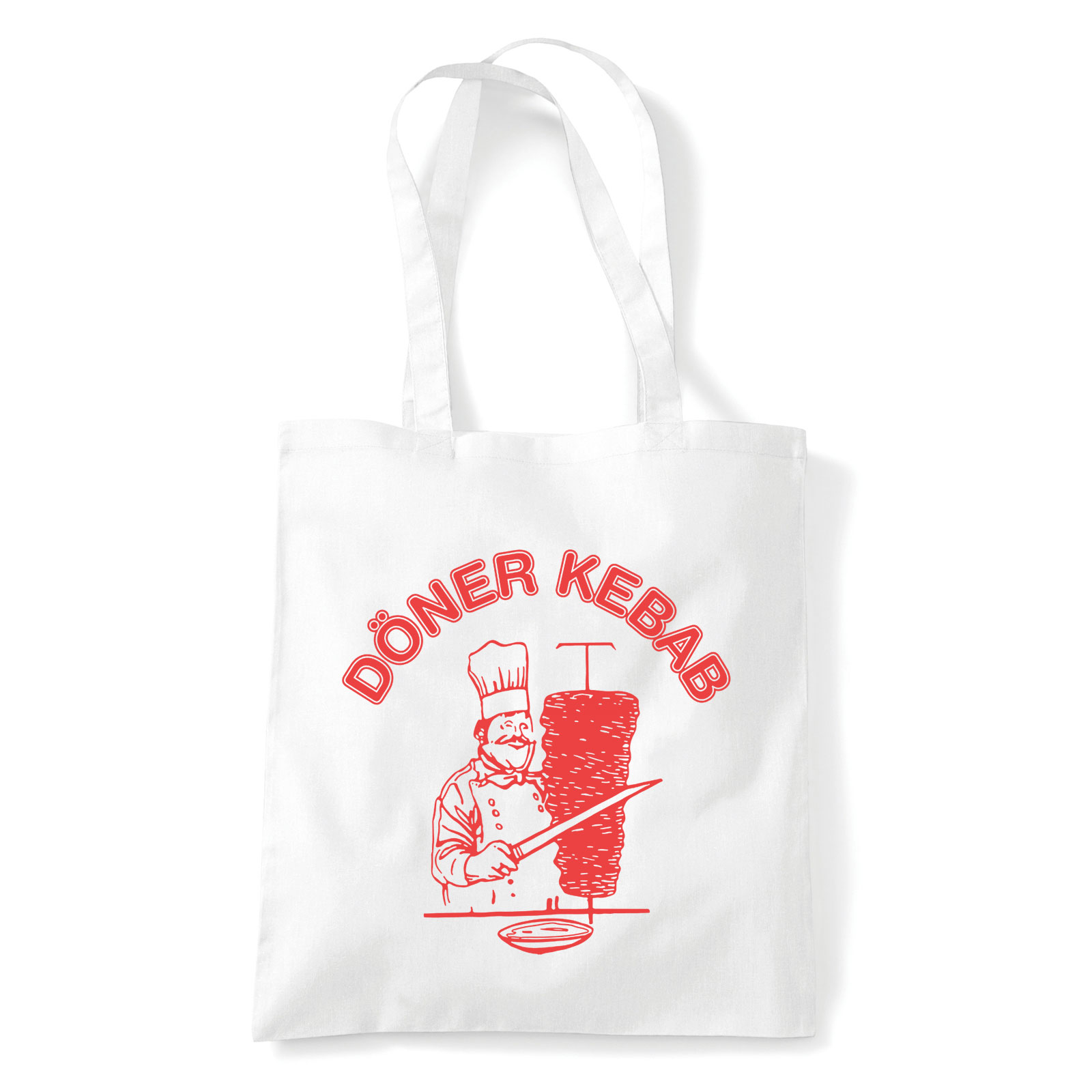 Döner Kebab Fehér Shopper Vászontáska