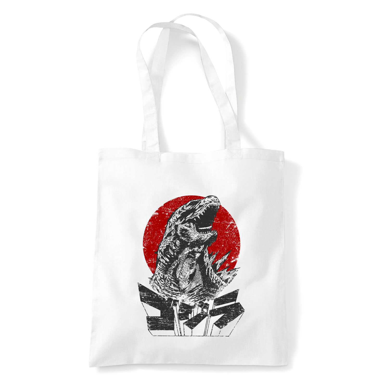 godzilla Fehér Shopper Vászontáska