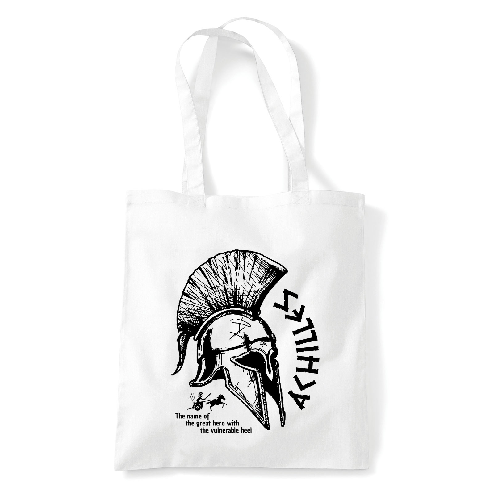 Akhilleusz Achilles Fehér Shopper Vászontáska