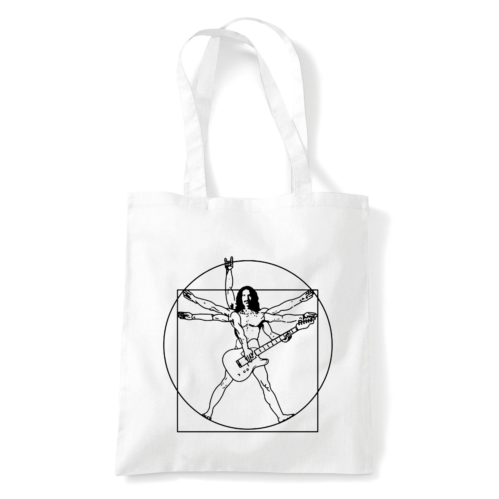 gitár gitáros Fehér Shopper Vászontáska