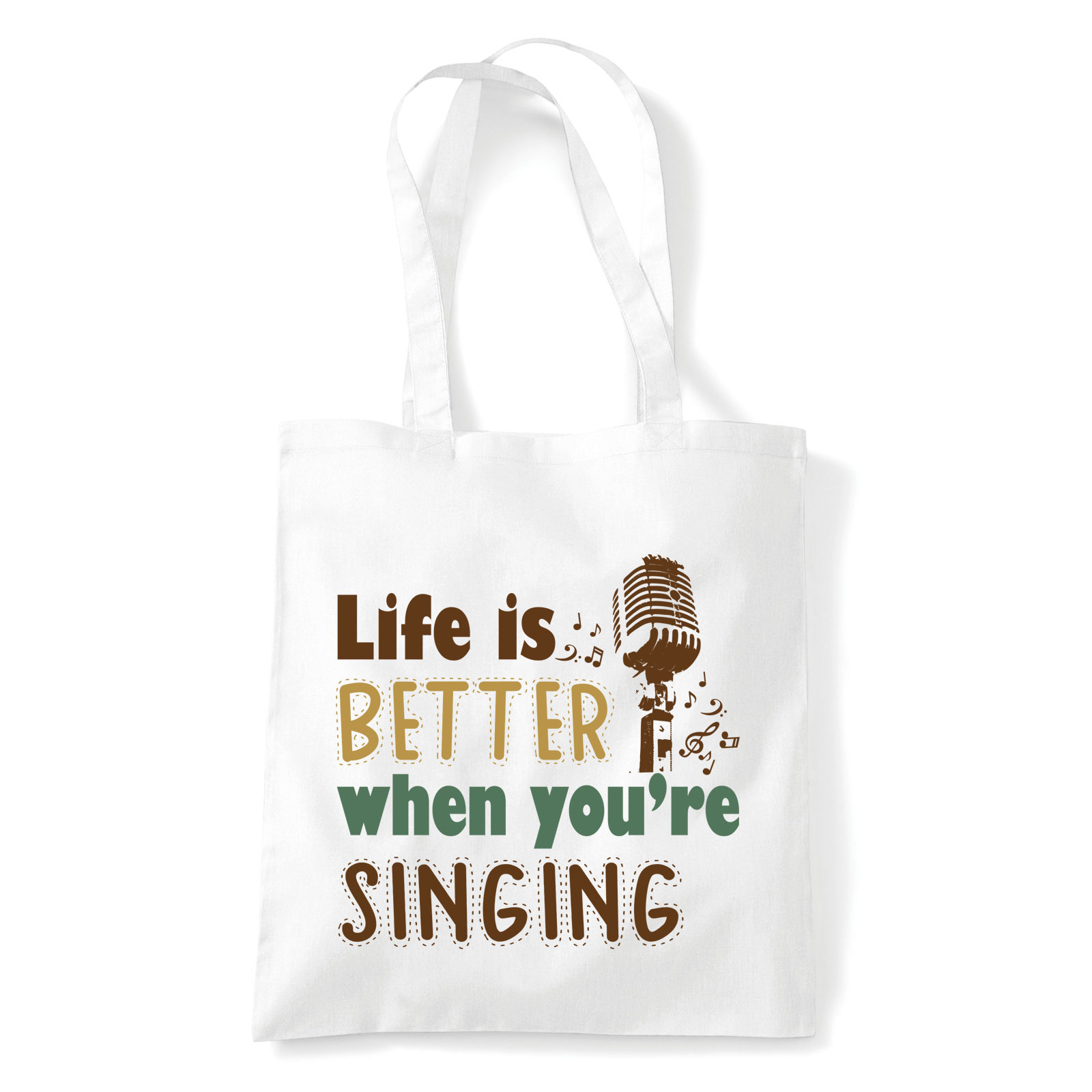 éneklés ének singing Fehér Shopper Vászontáska