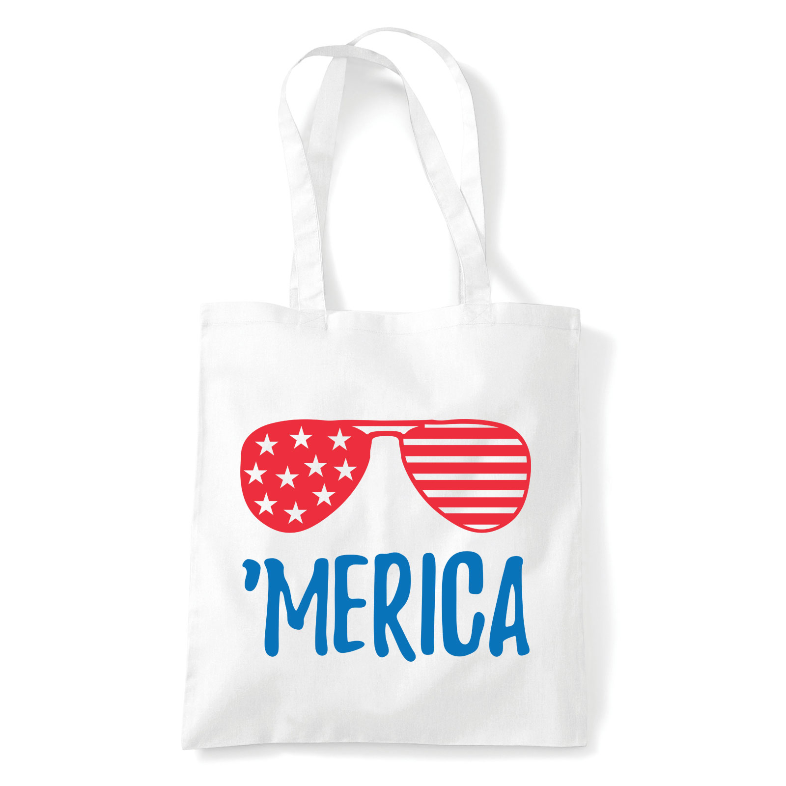 merica america Fehér Shopper Vászontáska