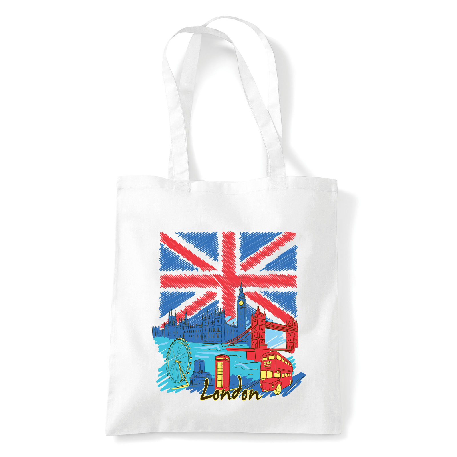 london anglia Fehér Shopper Vászontáska
