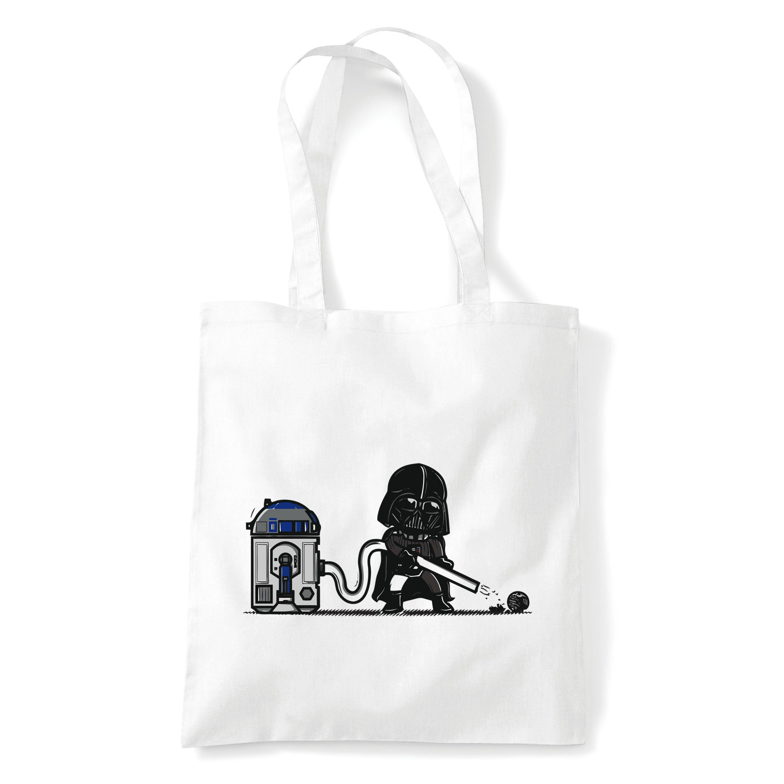 r2d2 darth vader porszívó Fehér Shopper Vászontáska