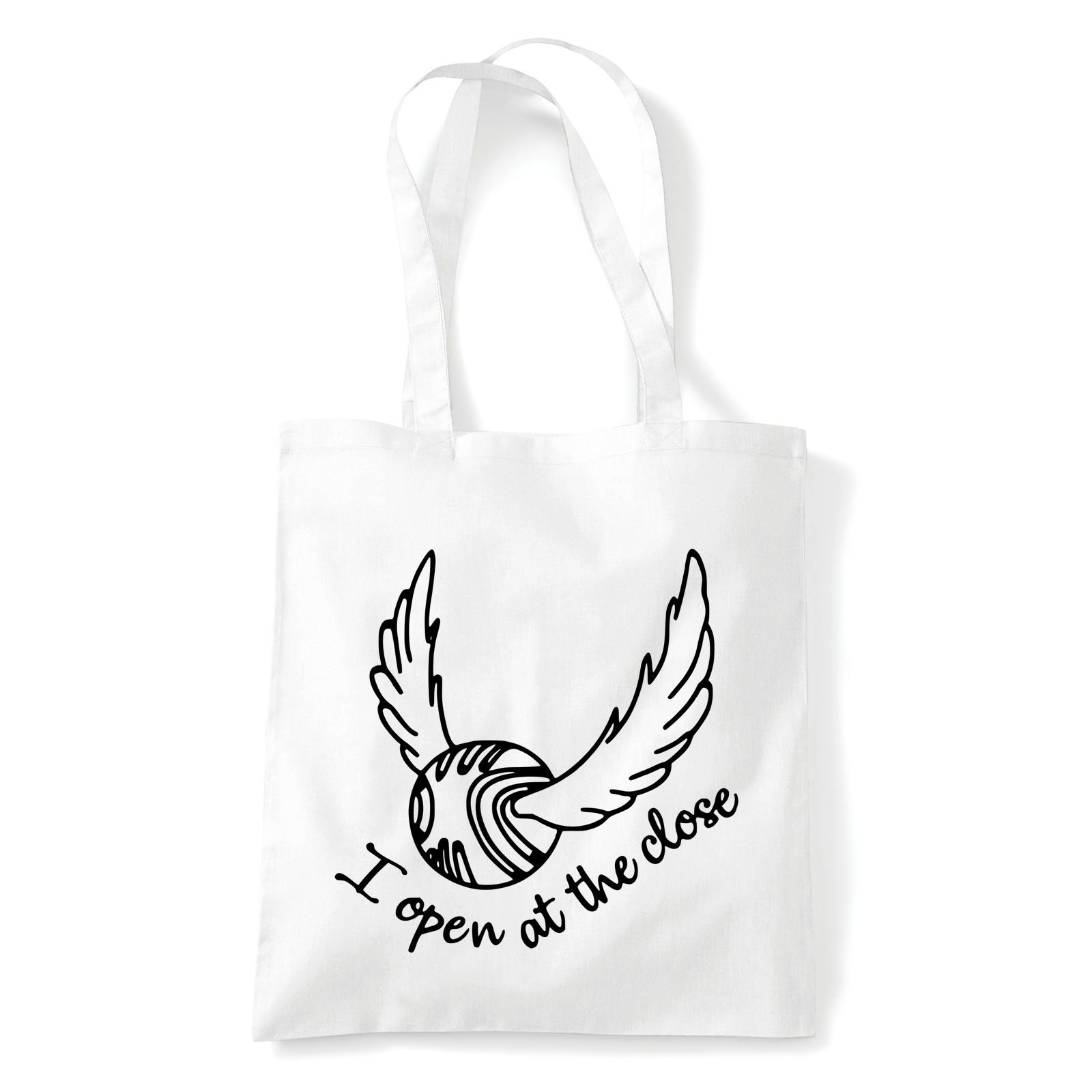 i open at the close aranycikesz harry potter ott nyílok ahol zárok Fehér Shopper Vászontáska