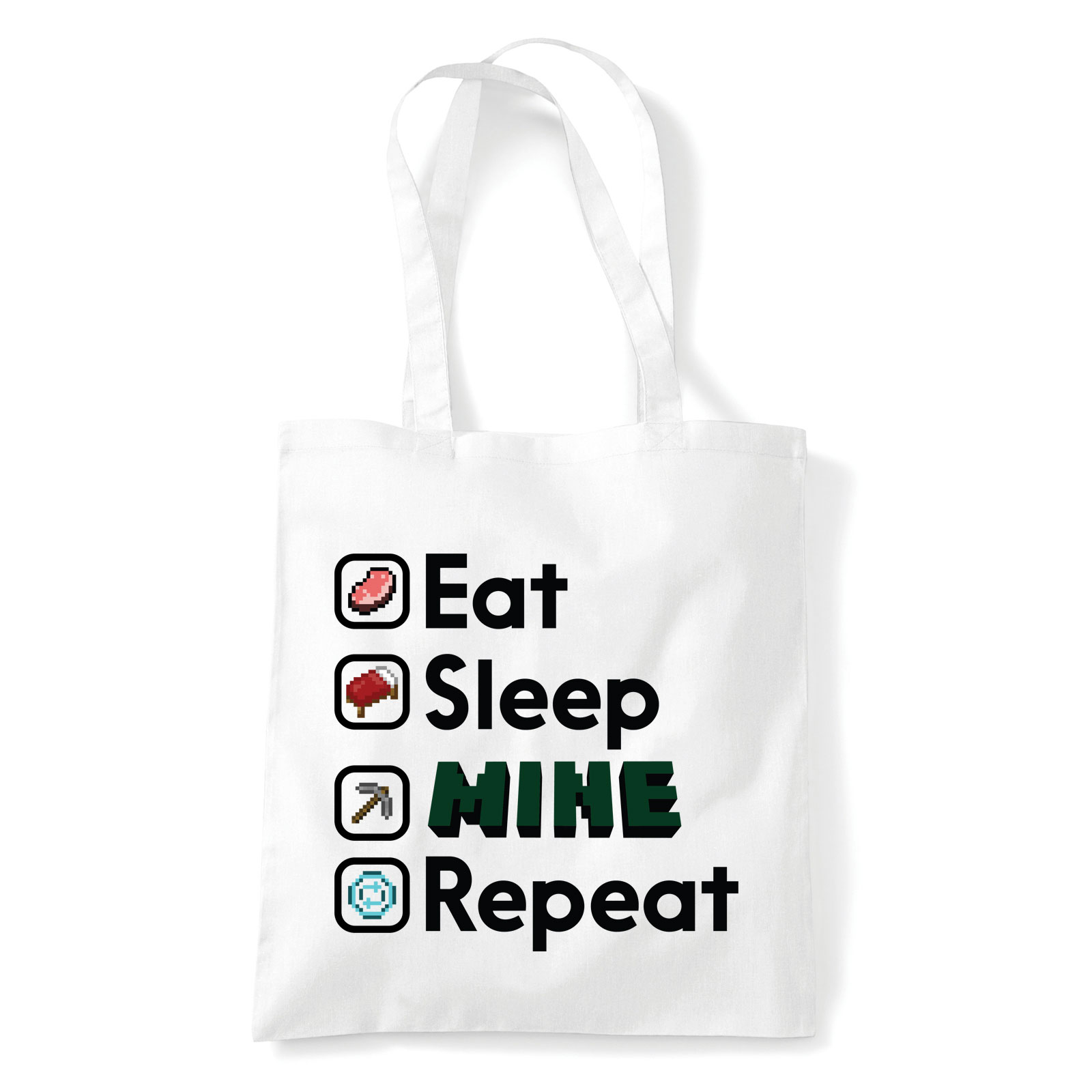 minecraft Fehér Shopper Vászontáska