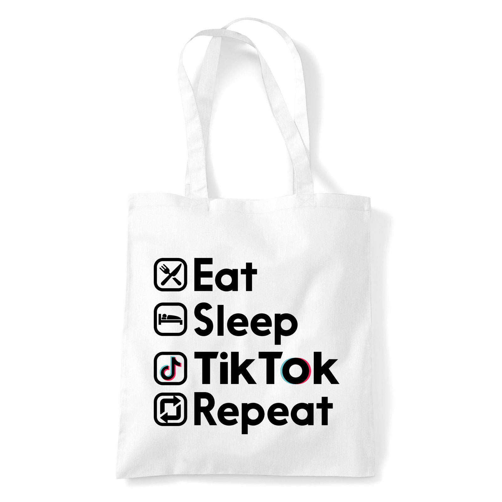 tik tok Fehér Shopper Vászontáska