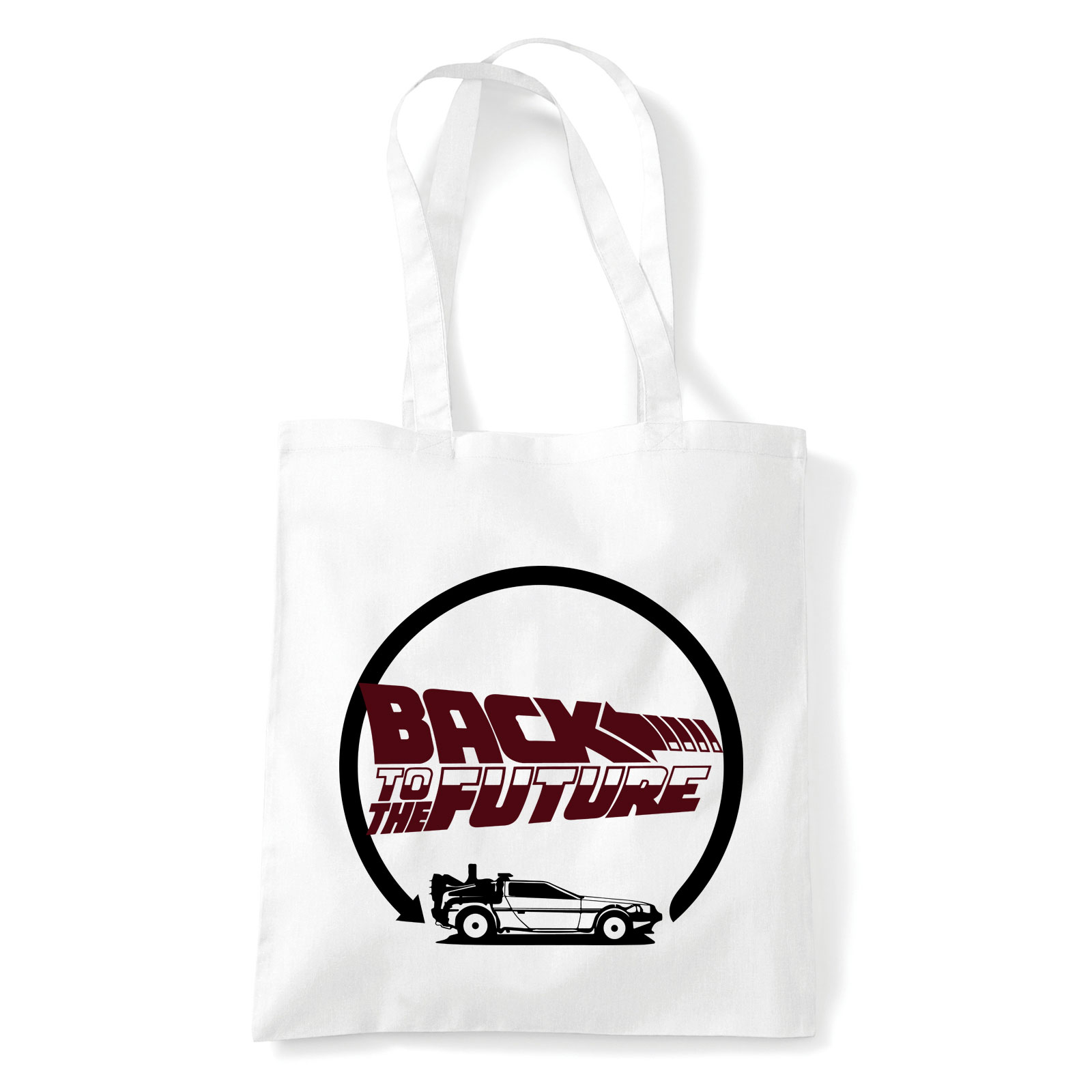 vissza a jövőbe back to the future Fehér Shopper Vászontáska