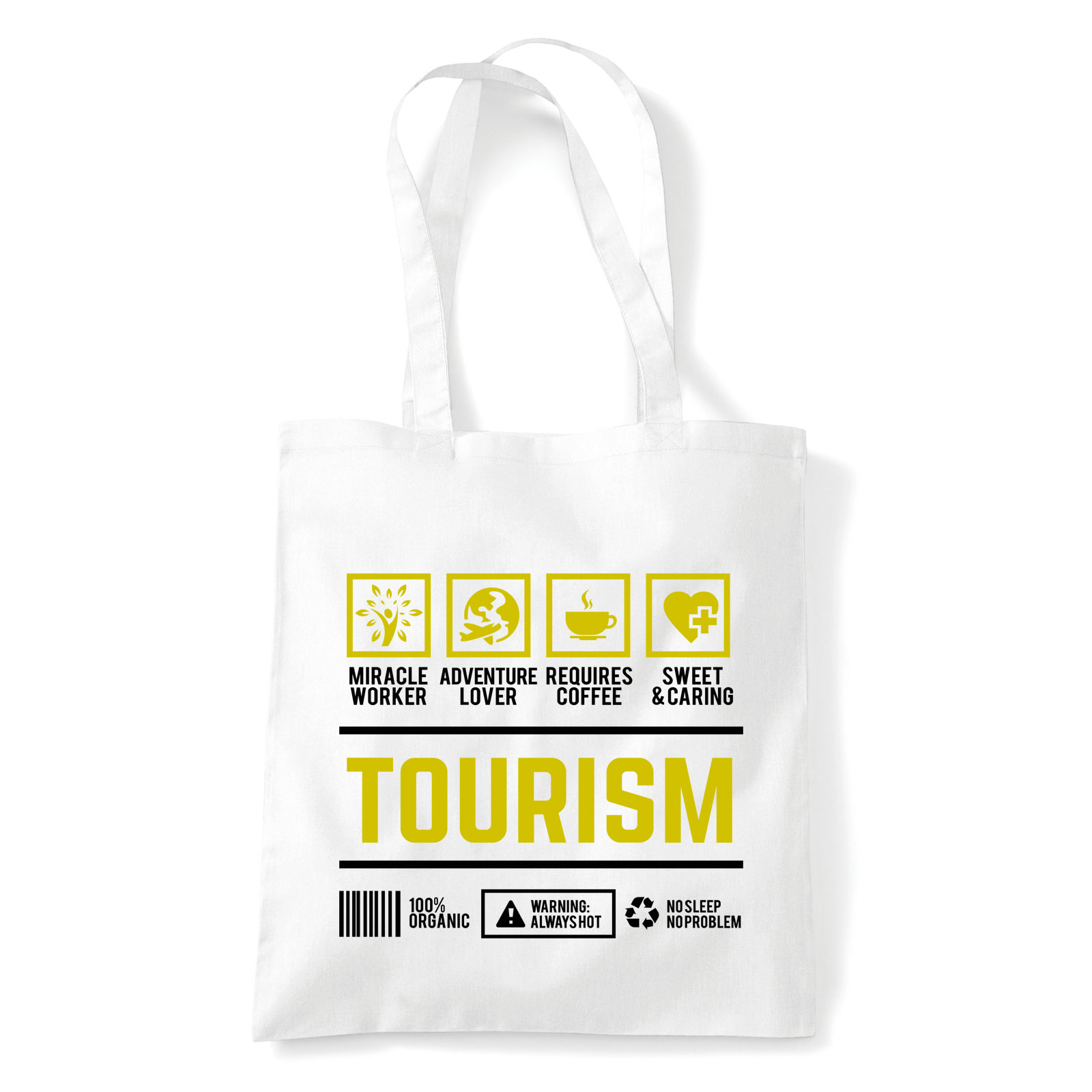 Turizmus turisztika Fehér Shopper Vászontáska